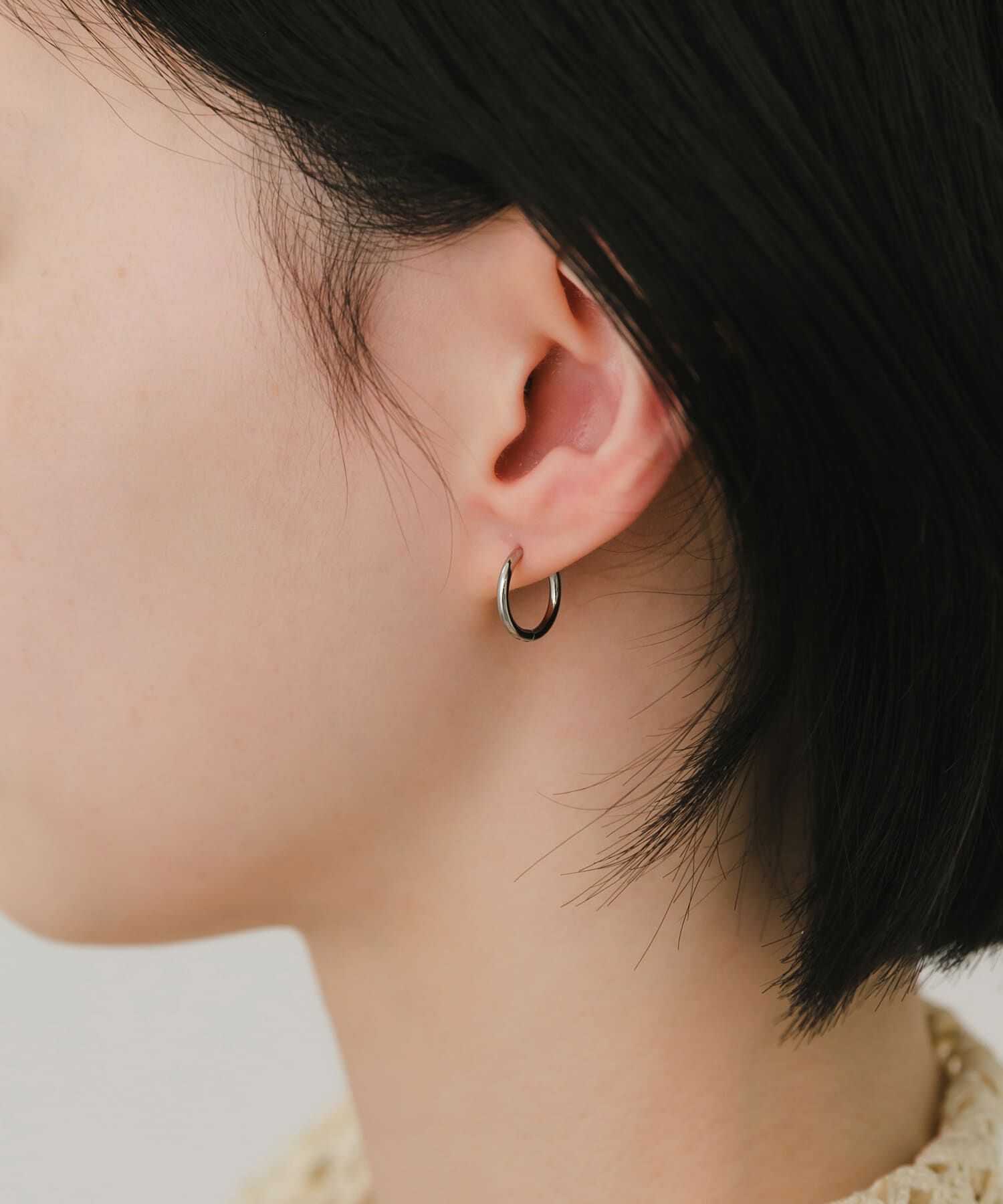 SMELLY「ステンレスフープピアス10mm」|ピアス|
