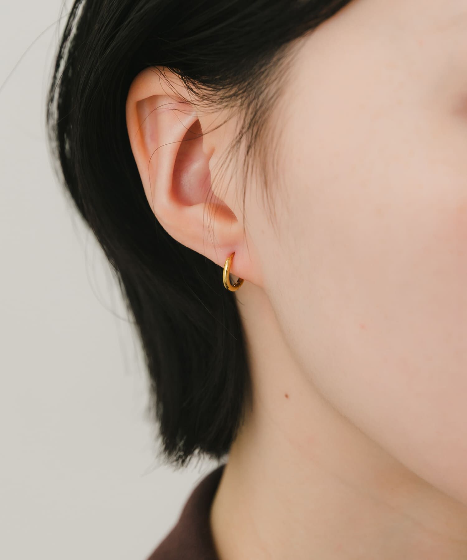 SMELLY「ステンレスフープピアス10mm」|ピアス|ゴールド