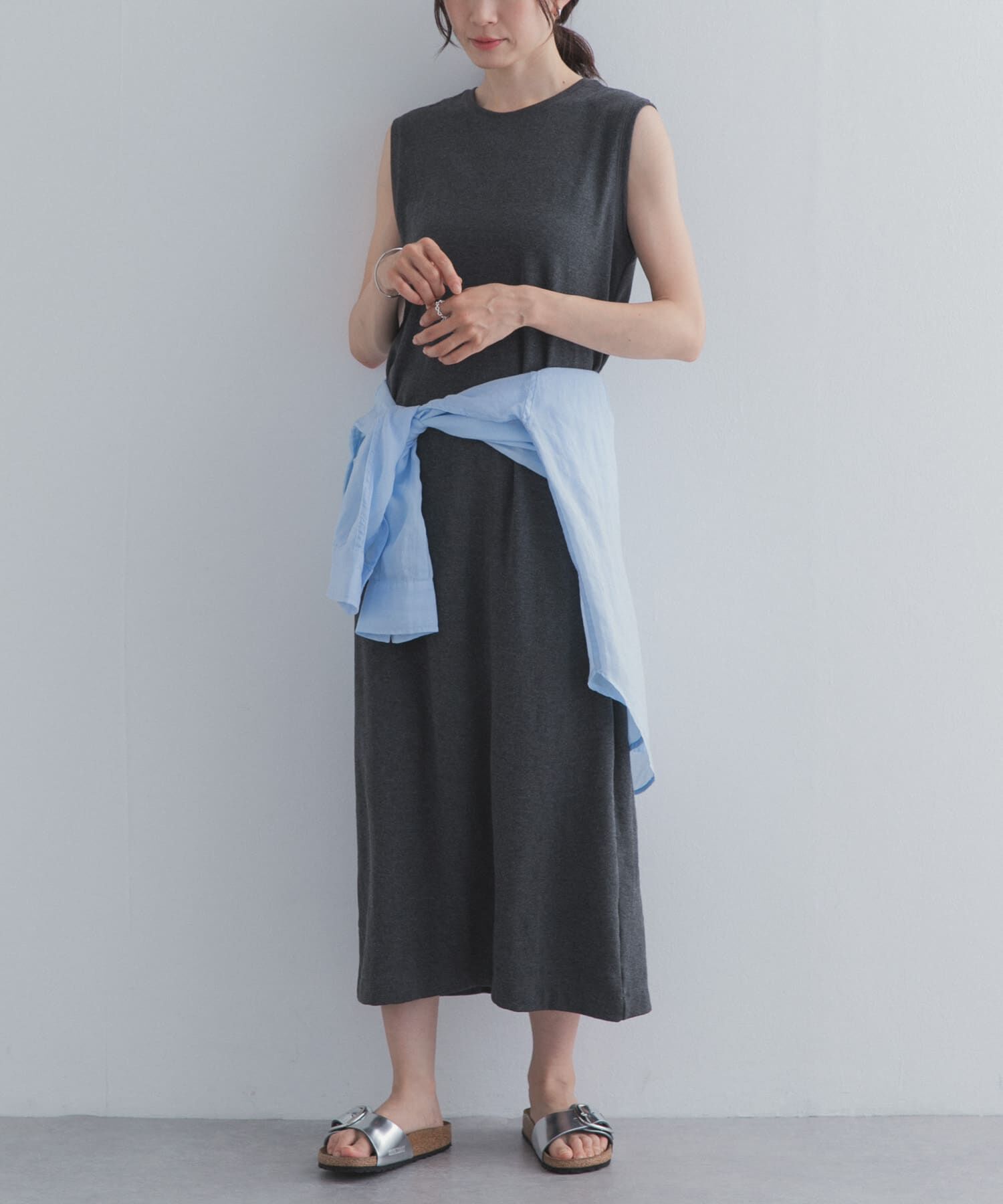 URBAN RESEARCH DOORS「ノースリーブカットリブワンピース」|ワンピース|