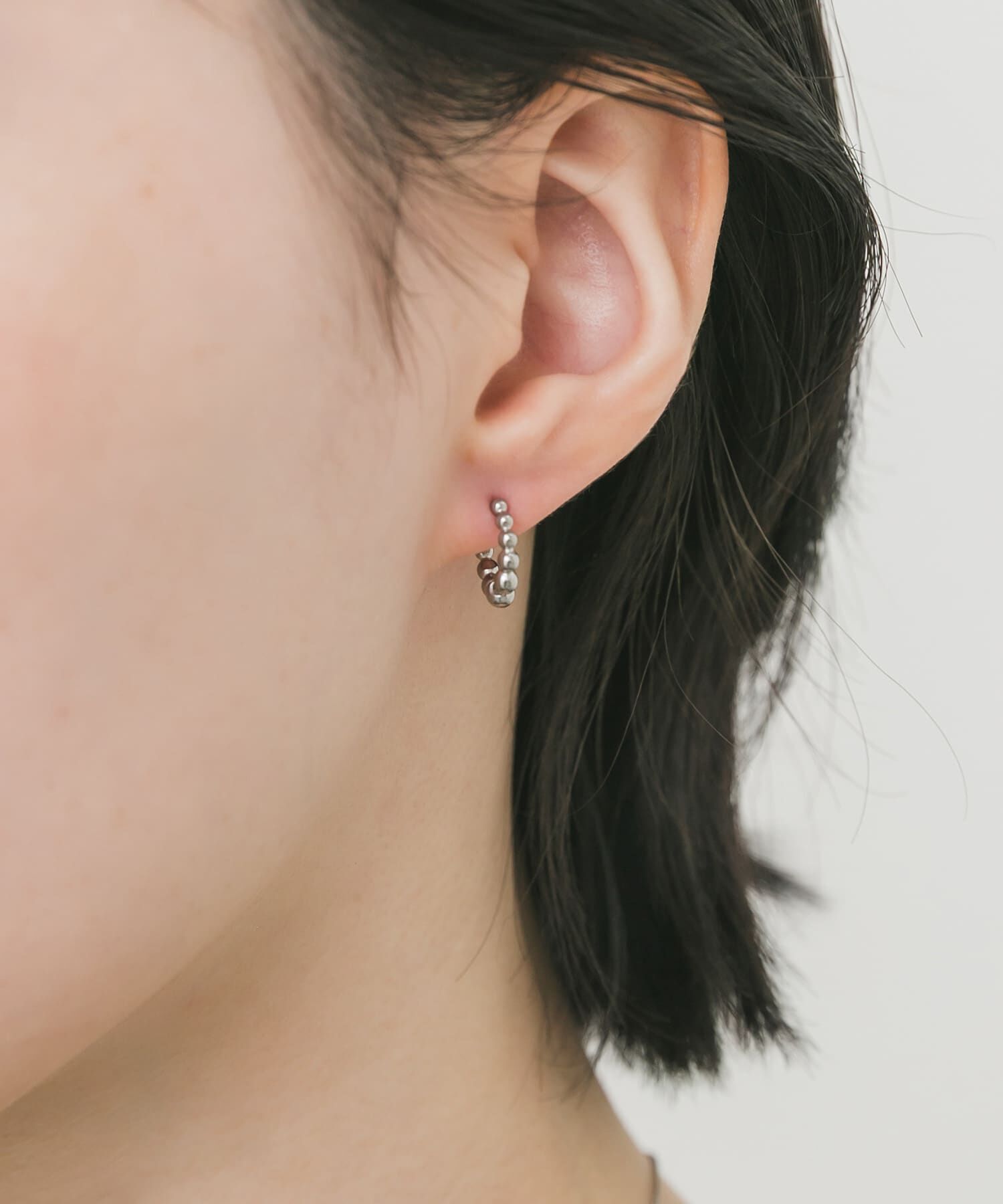SMELLY「ステンレスミニボールフープピアス」|ピアス|