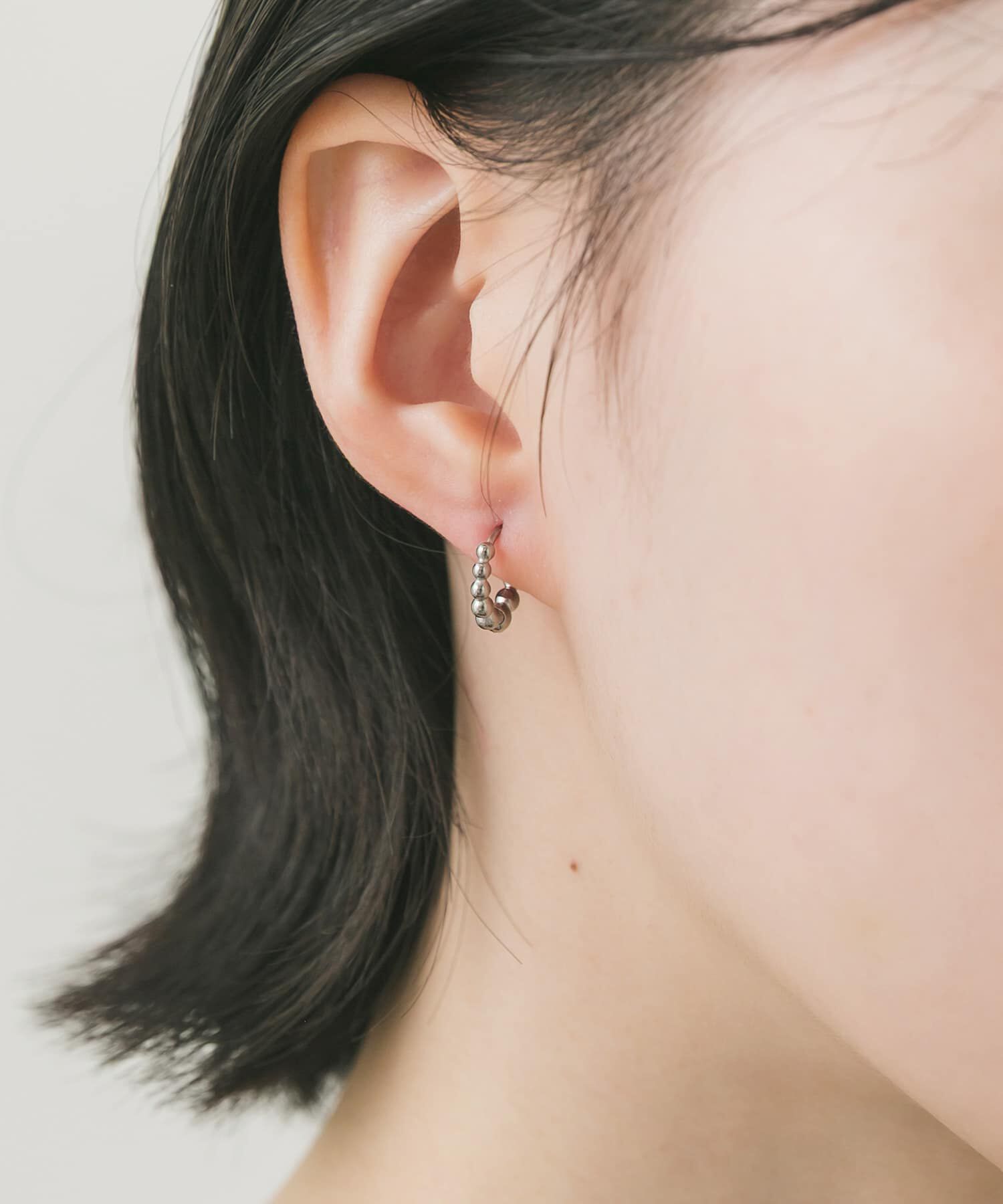 SMELLY「ステンレスミニボールフープピアス」|ピアス|