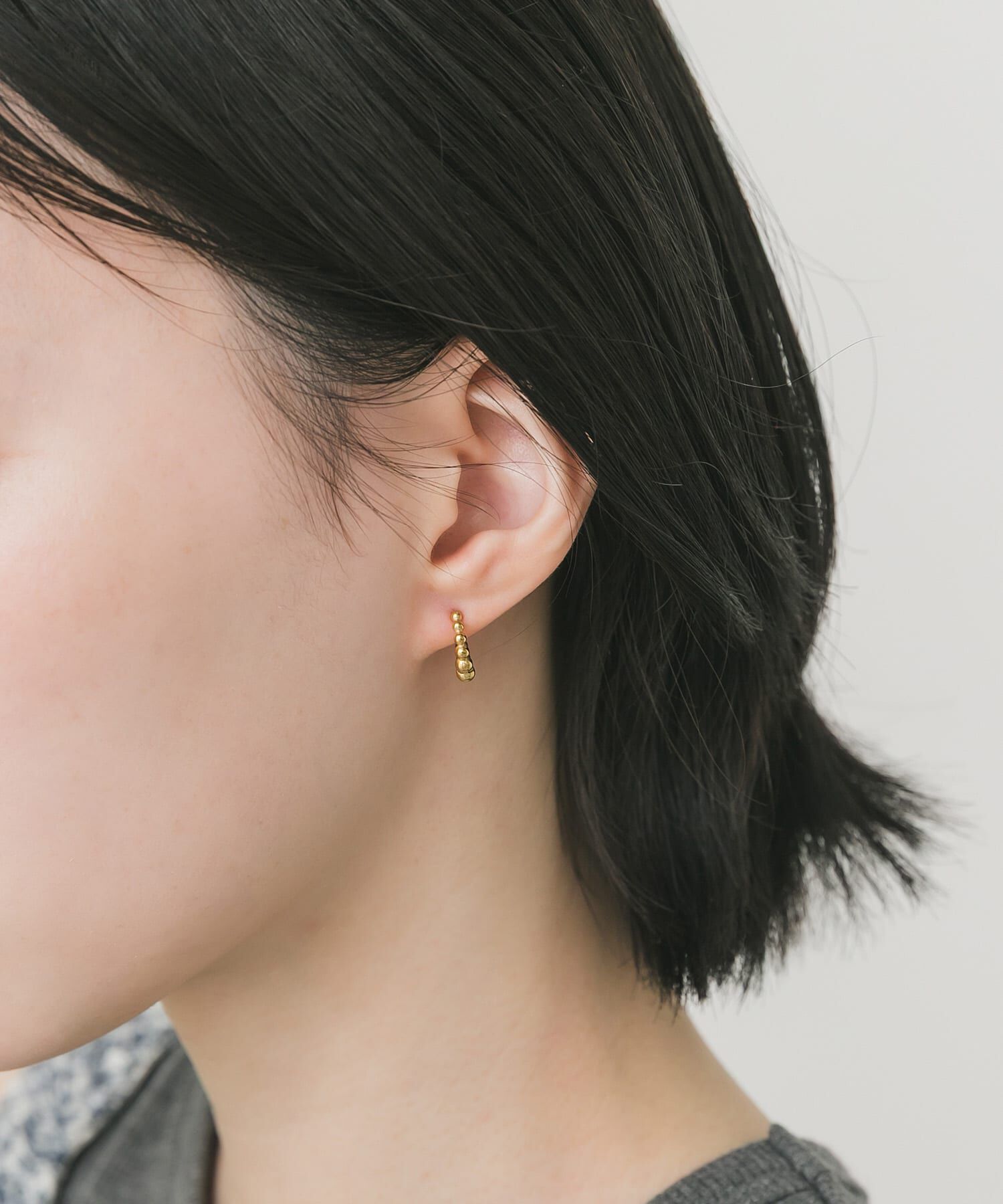 SMELLY「ステンレスミニボールフープピアス」|ピアス|