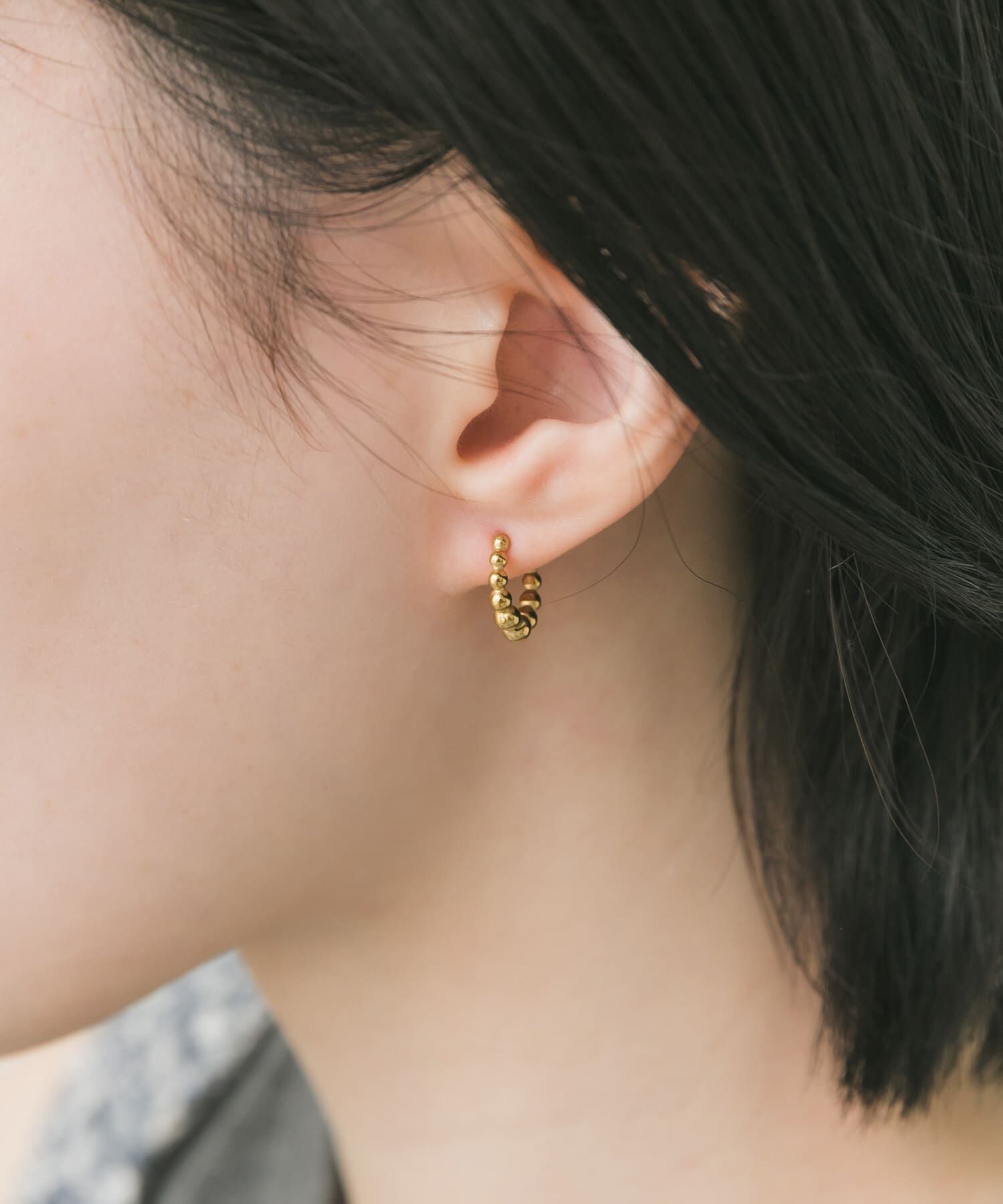 SMELLY「ステンレスミニボールフープピアス」|ピアス|