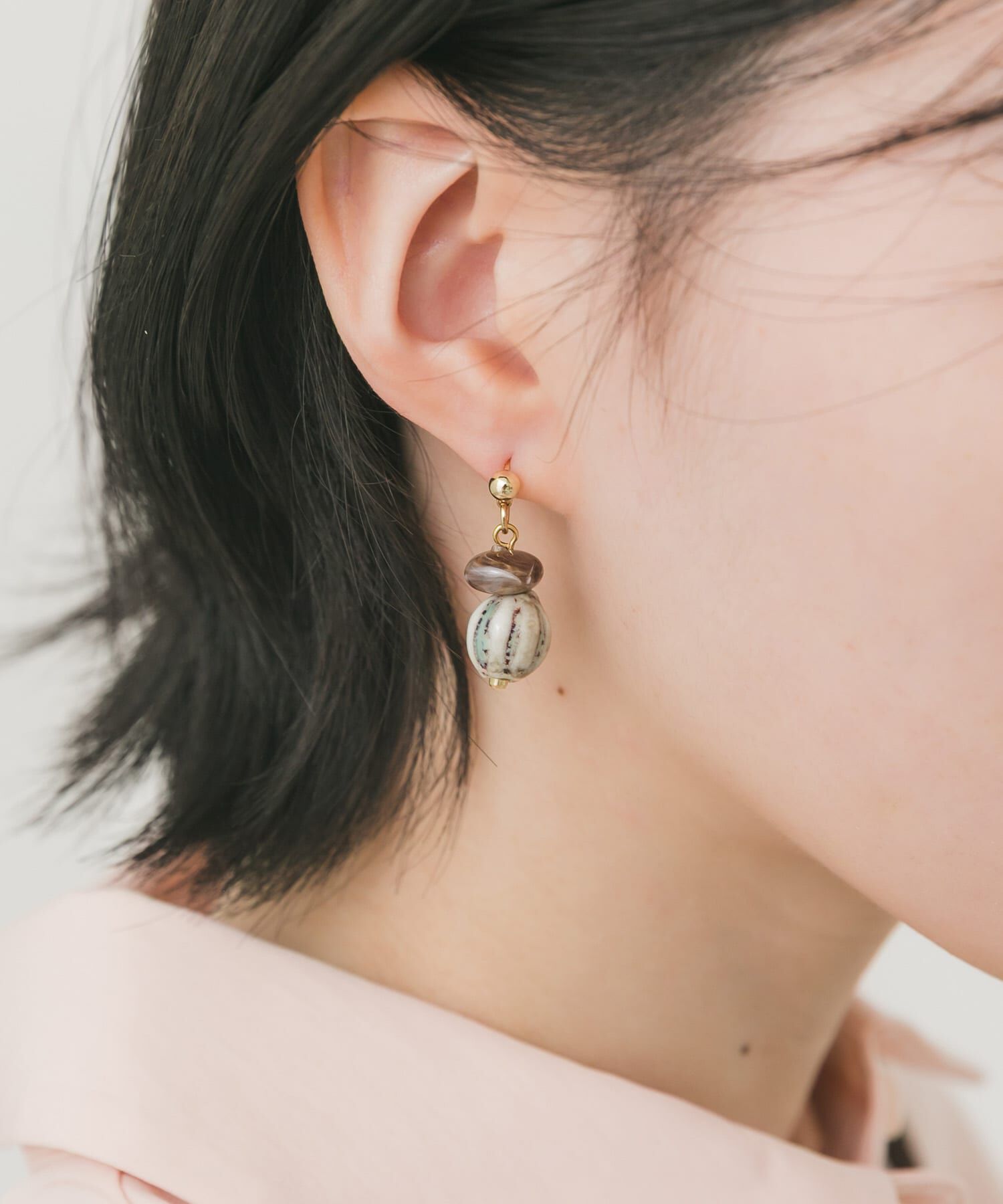 SMELLY「レトロビーズピアス」|ピアス|