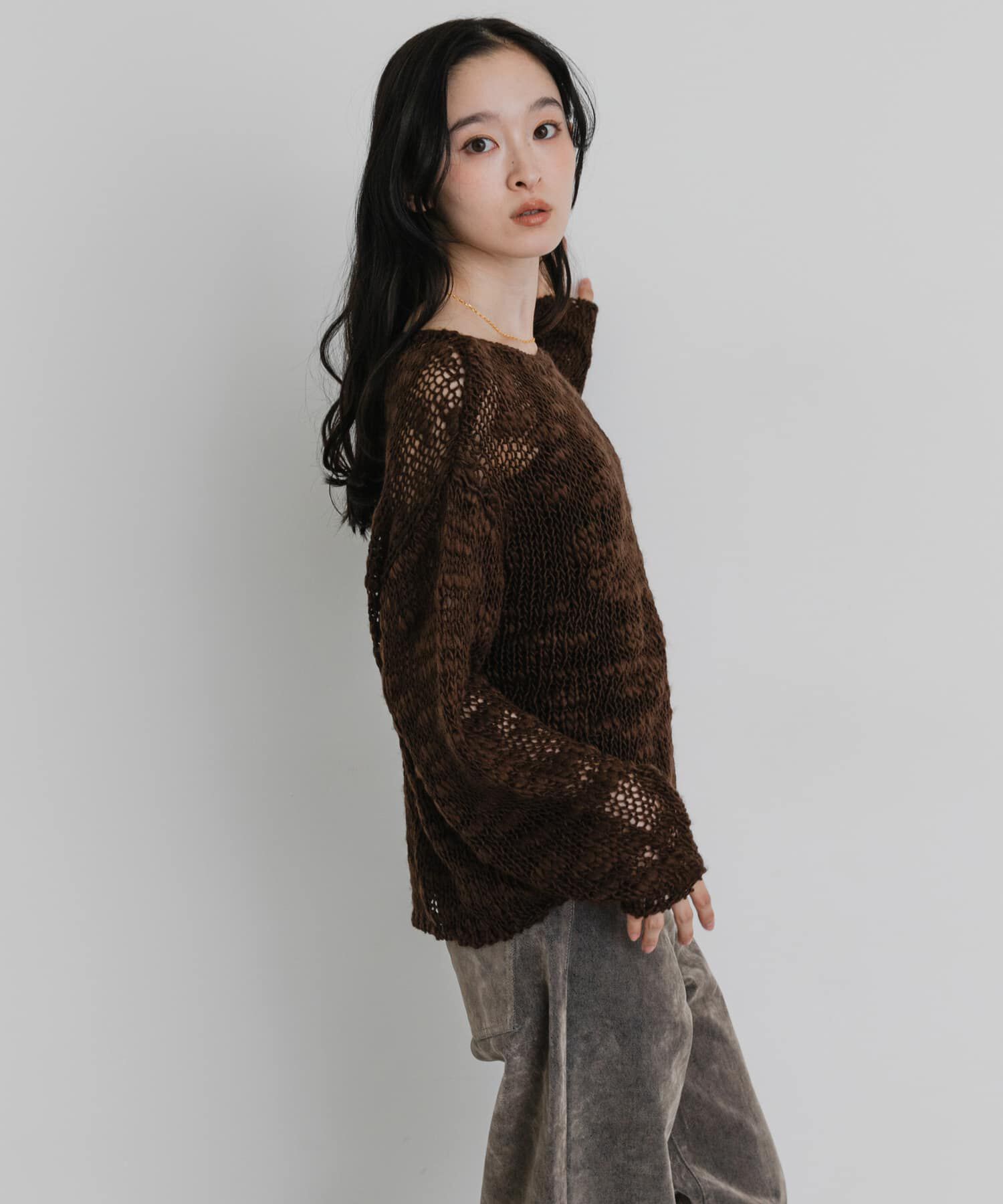 SENSE OF PLACE by URBAN RESEARCH「『洗濯可』ローゲージスラブニット」|ニット・セーター|