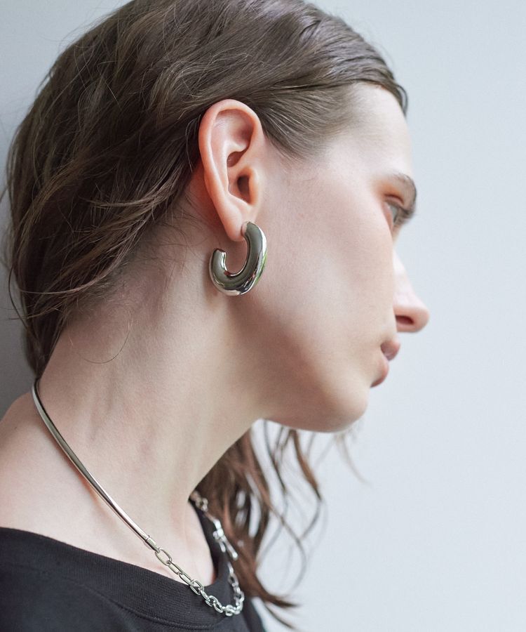 YECCA VECCA「ワイドフープピアス」|ピアス|Silver