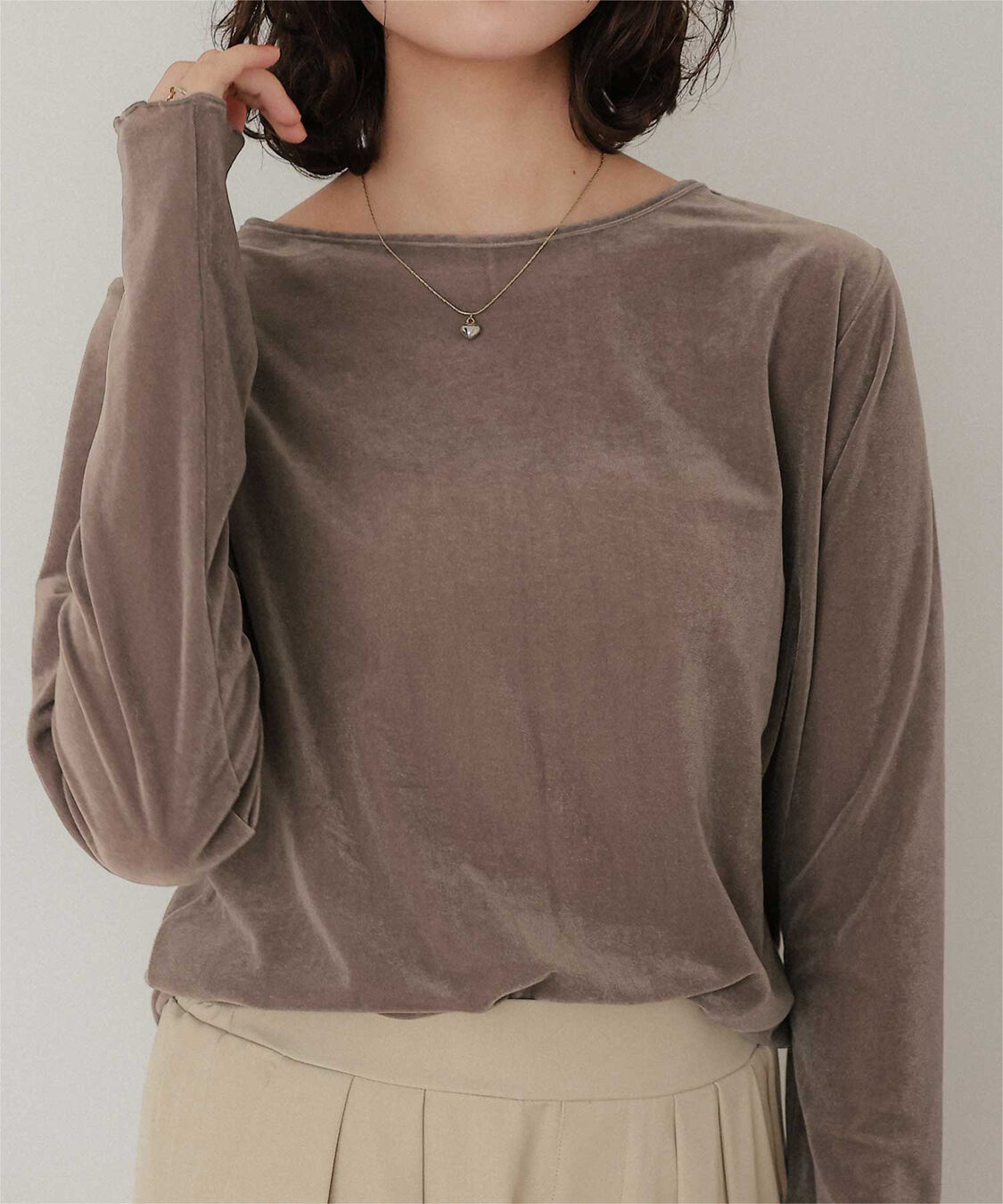 titivate「シアーベロアロングTシャツ」|Tシャツ・カットソー|