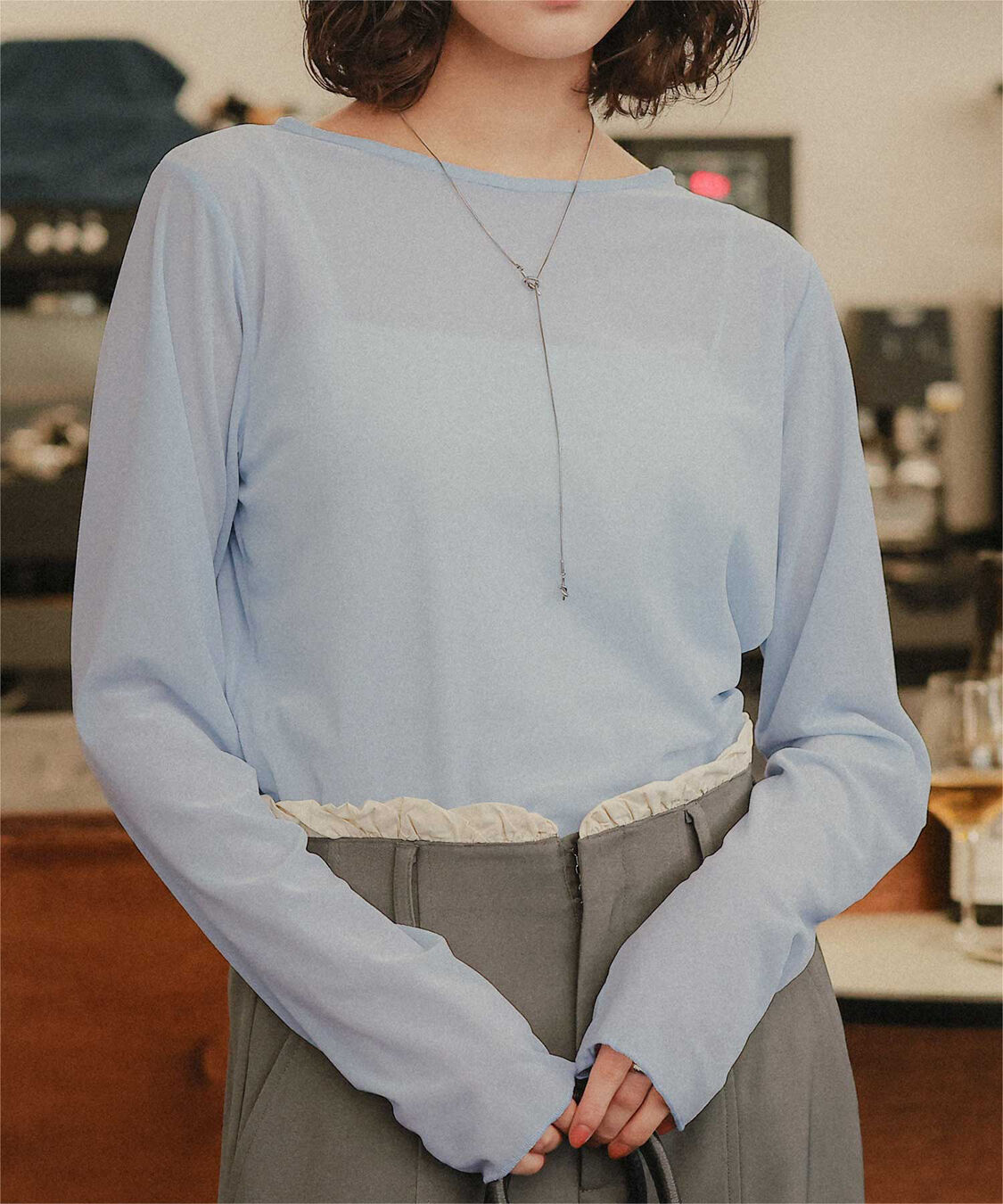 titivate「シアーベロアロングTシャツ」|Tシャツ・カットソー|