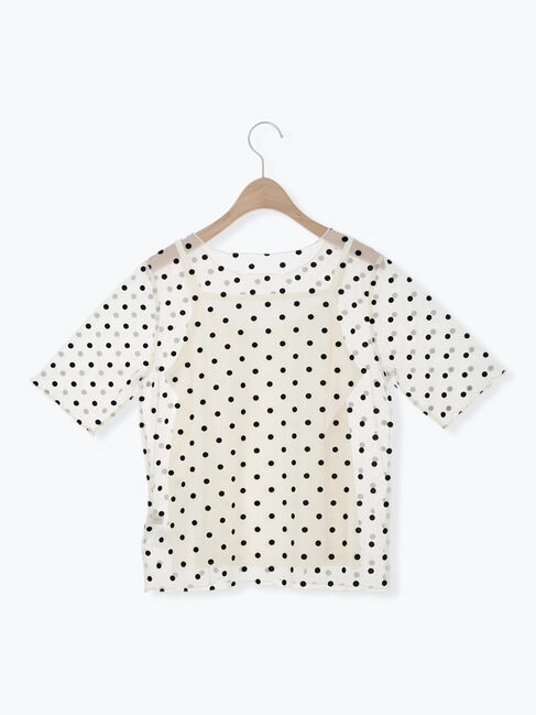 Samansa Mos2「◆フロッキードットプルオーバー&キャミ」|Tシャツ・カットソー|