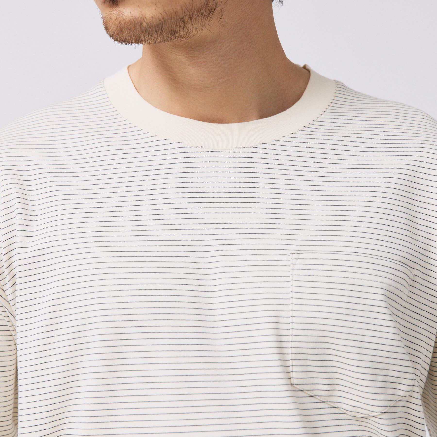 TAKEO KIKUCHI「シルケット ボーダー 長袖 Tシャツ」|Tシャツ・カットソー|