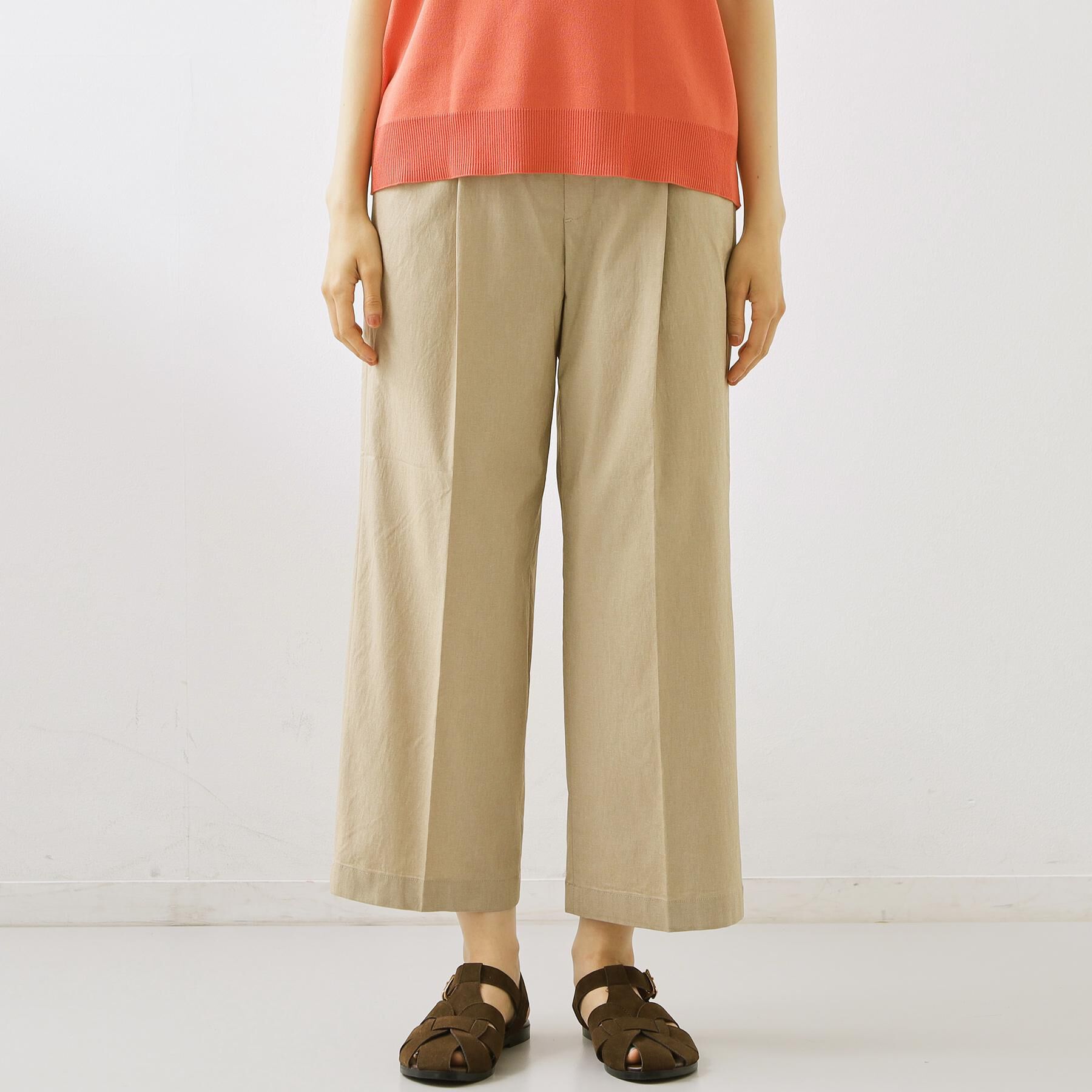 THE SHOP TK「【XS-XL/着丈選べる】心地よいストレッチワイドパンツ」|その他|
