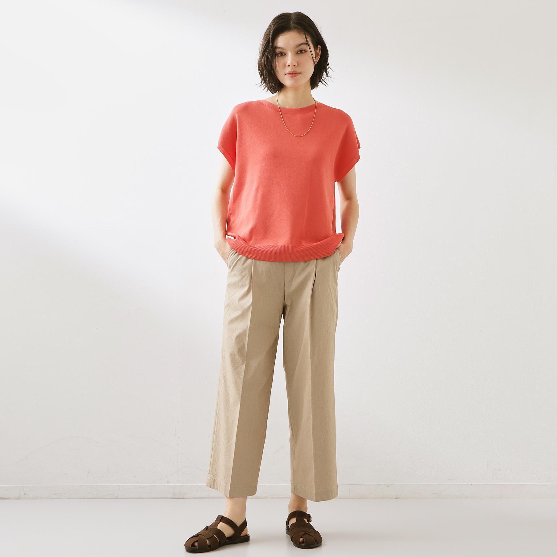 THE SHOP TK「【XS-XL/着丈選べる】心地よいストレッチワイドパンツ」|その他|