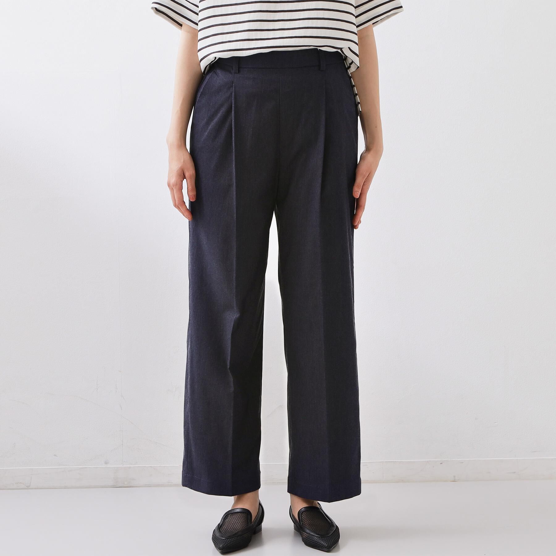 THE SHOP TK「【XS-XL/着丈選べる】心地よいストレッチワイドパンツ」|その他|