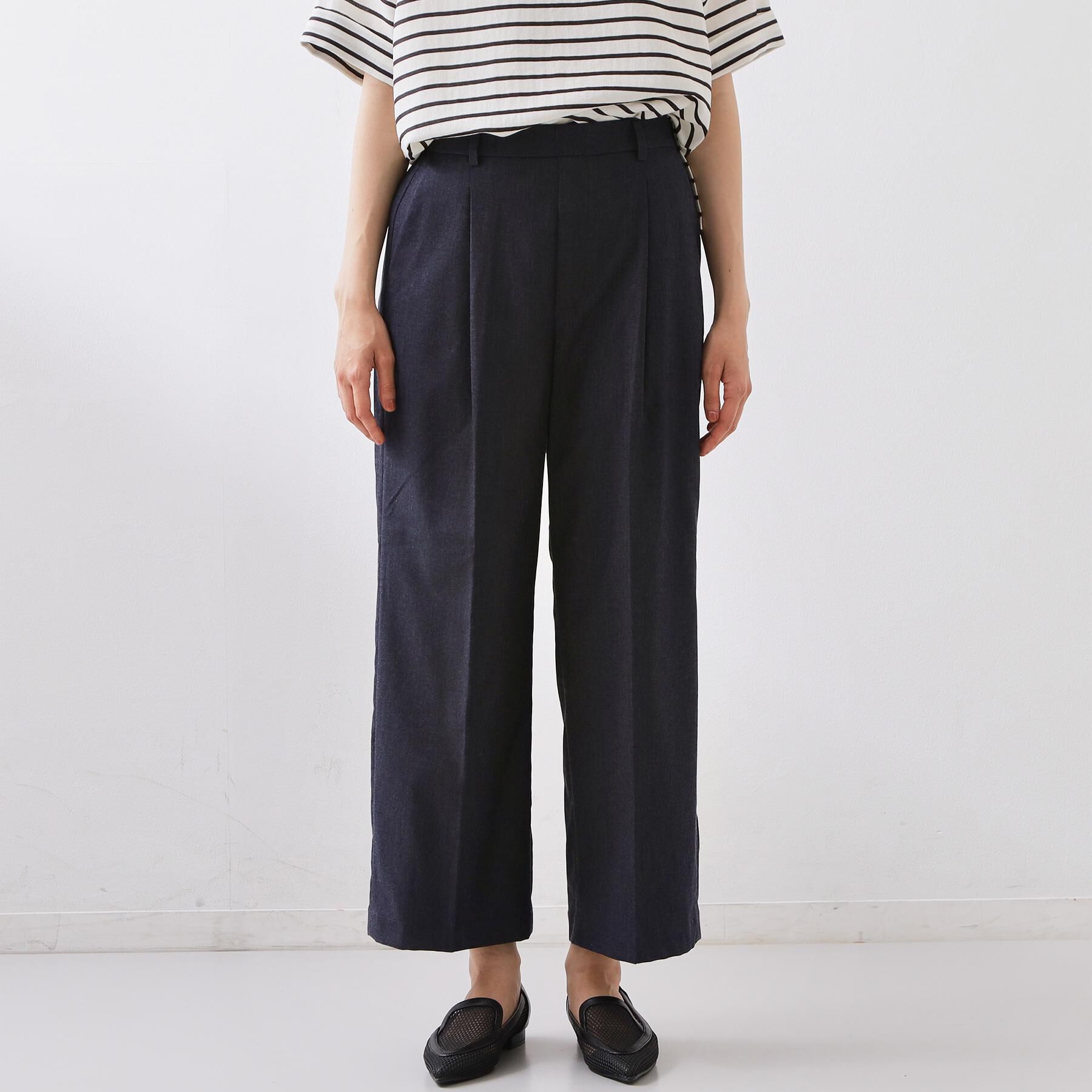 THE SHOP TK「【XS-XL/着丈選べる】心地よいストレッチワイドパンツ」|その他|