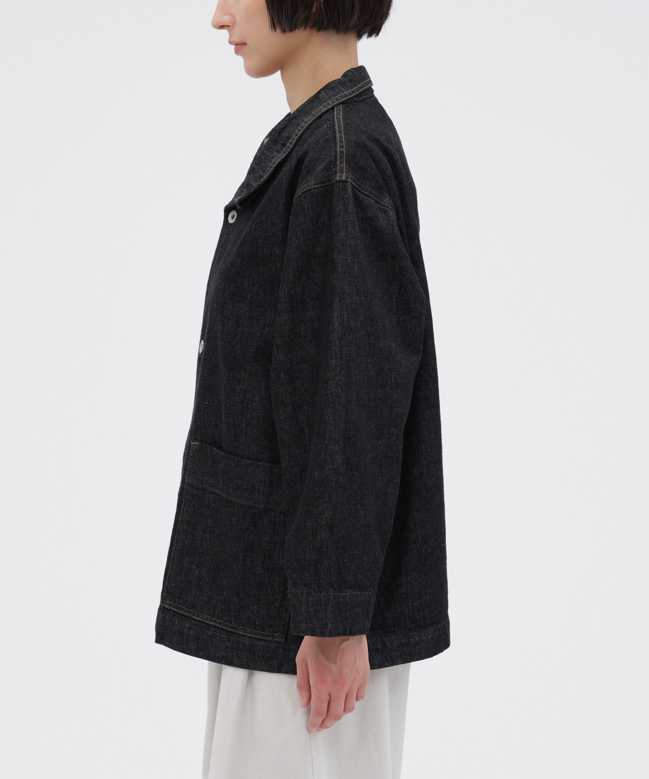 MHL.「CANTON BLACK DENIM BLOUSON」|ブルゾン・スタジャン|