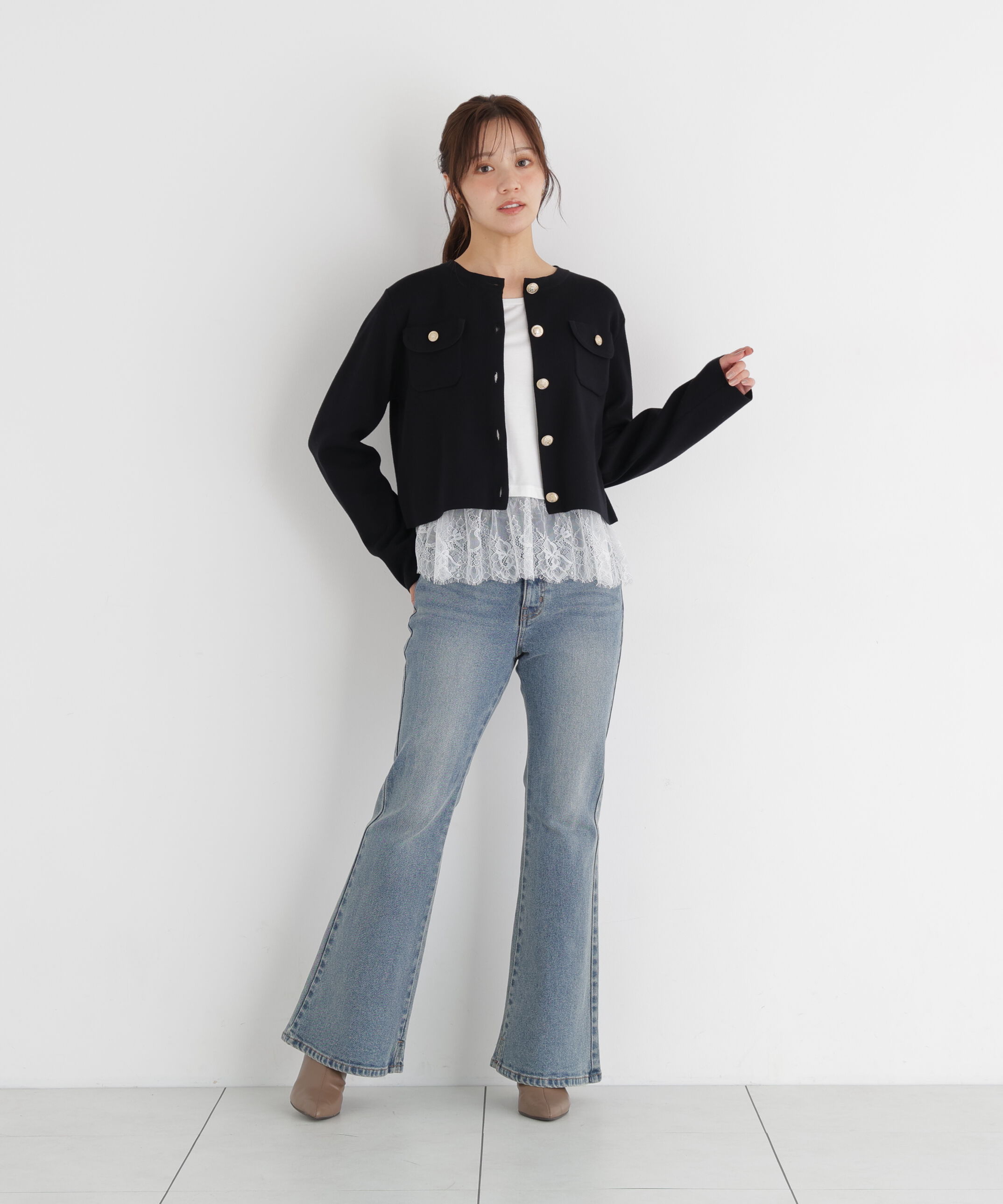 PROPORTION BODY DRESSING「シルク混カーディガン」|カーディガン|