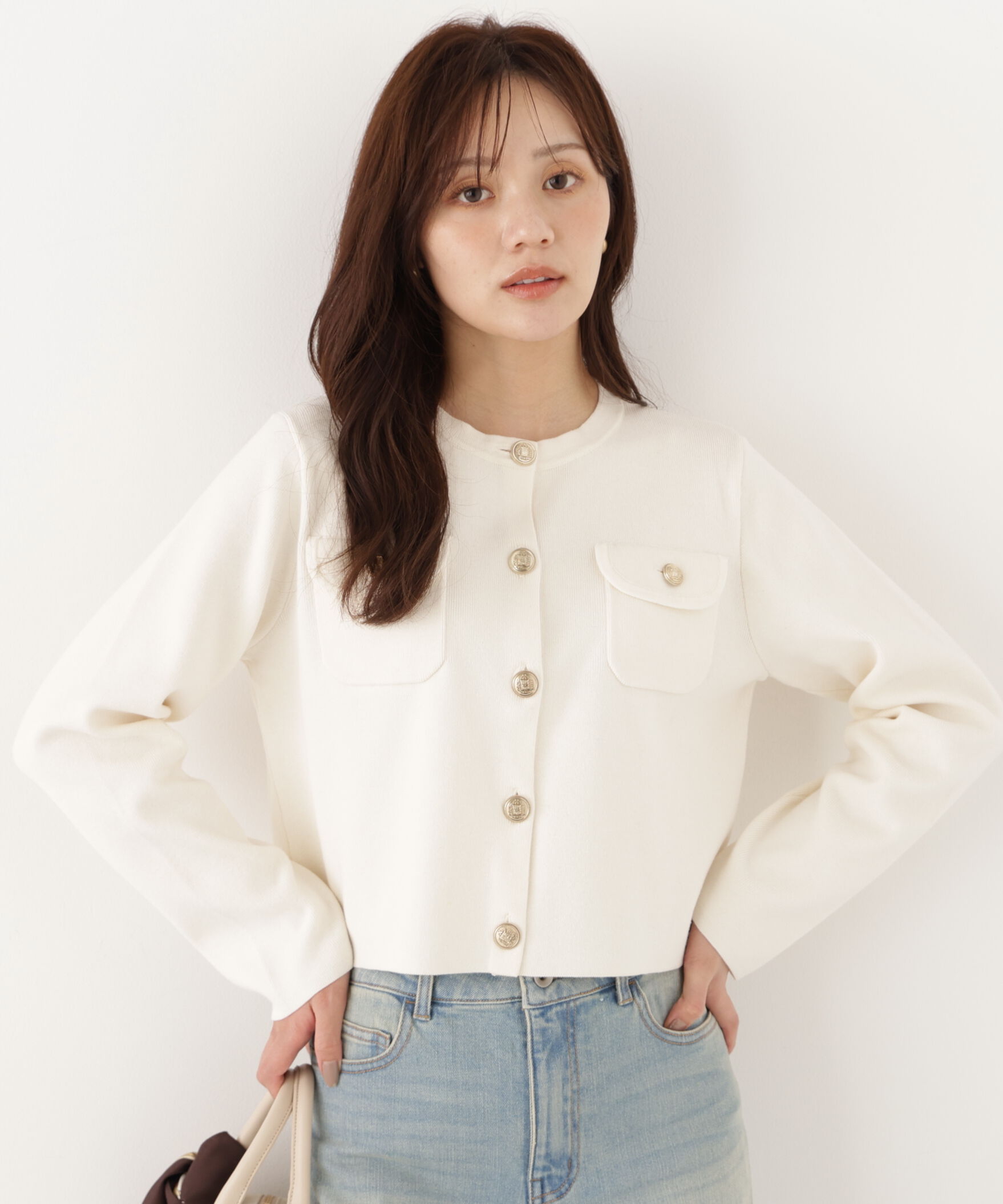 PROPORTION BODY DRESSING「シルク混カーディガン」|カーディガン|エクリュ1