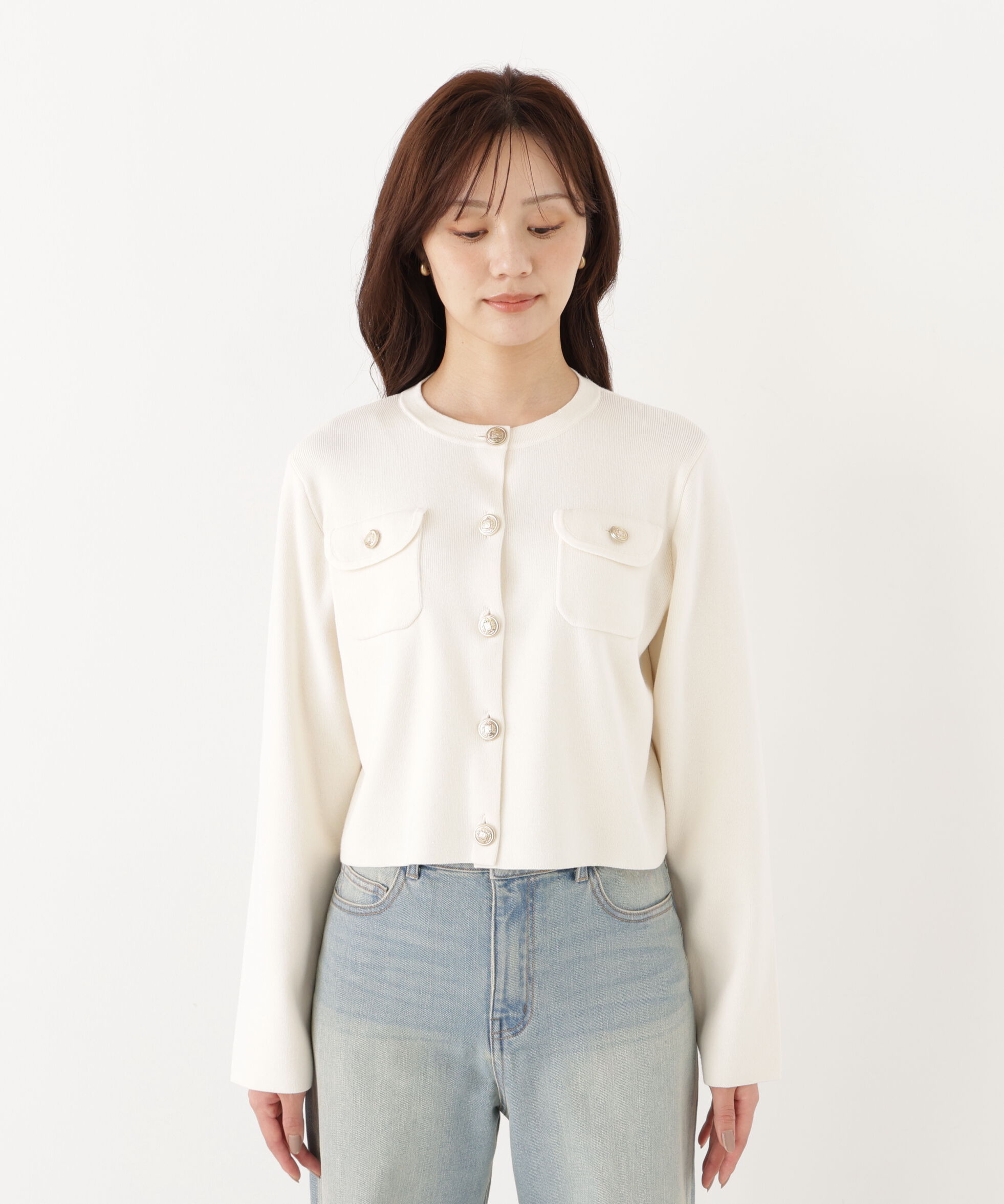 PROPORTION BODY DRESSING「シルク混カーディガン」|カーディガン|