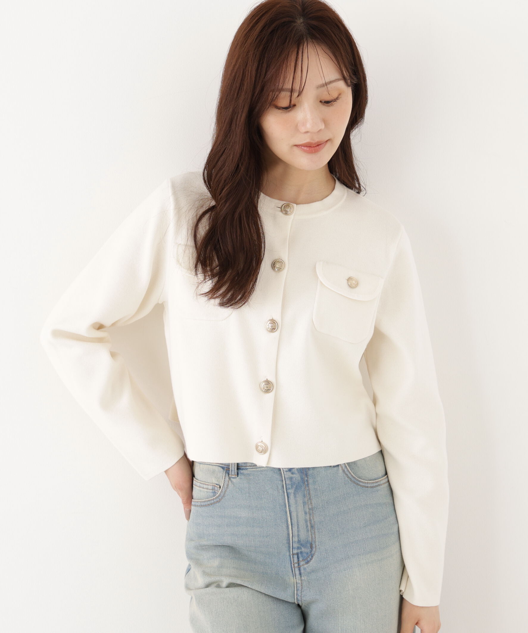 PROPORTION BODY DRESSING「シルク混カーディガン」|カーディガン|