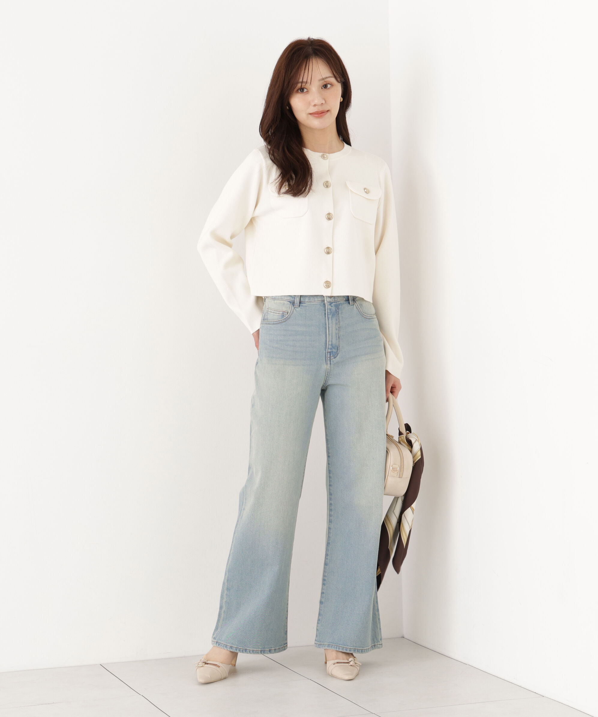 PROPORTION BODY DRESSING「シルク混カーディガン」|カーディガン|