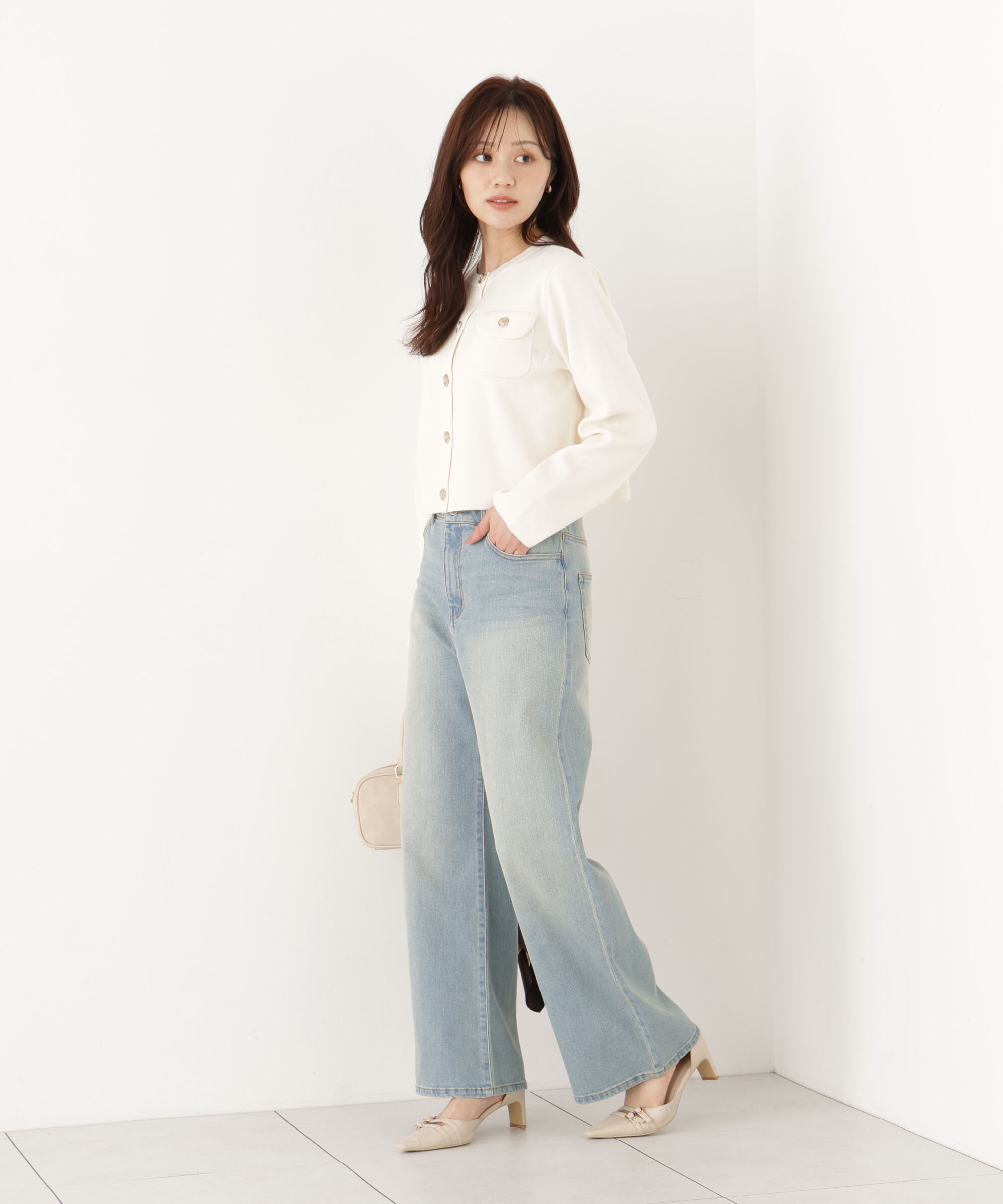 PROPORTION BODY DRESSING「シルク混カーディガン」|カーディガン|