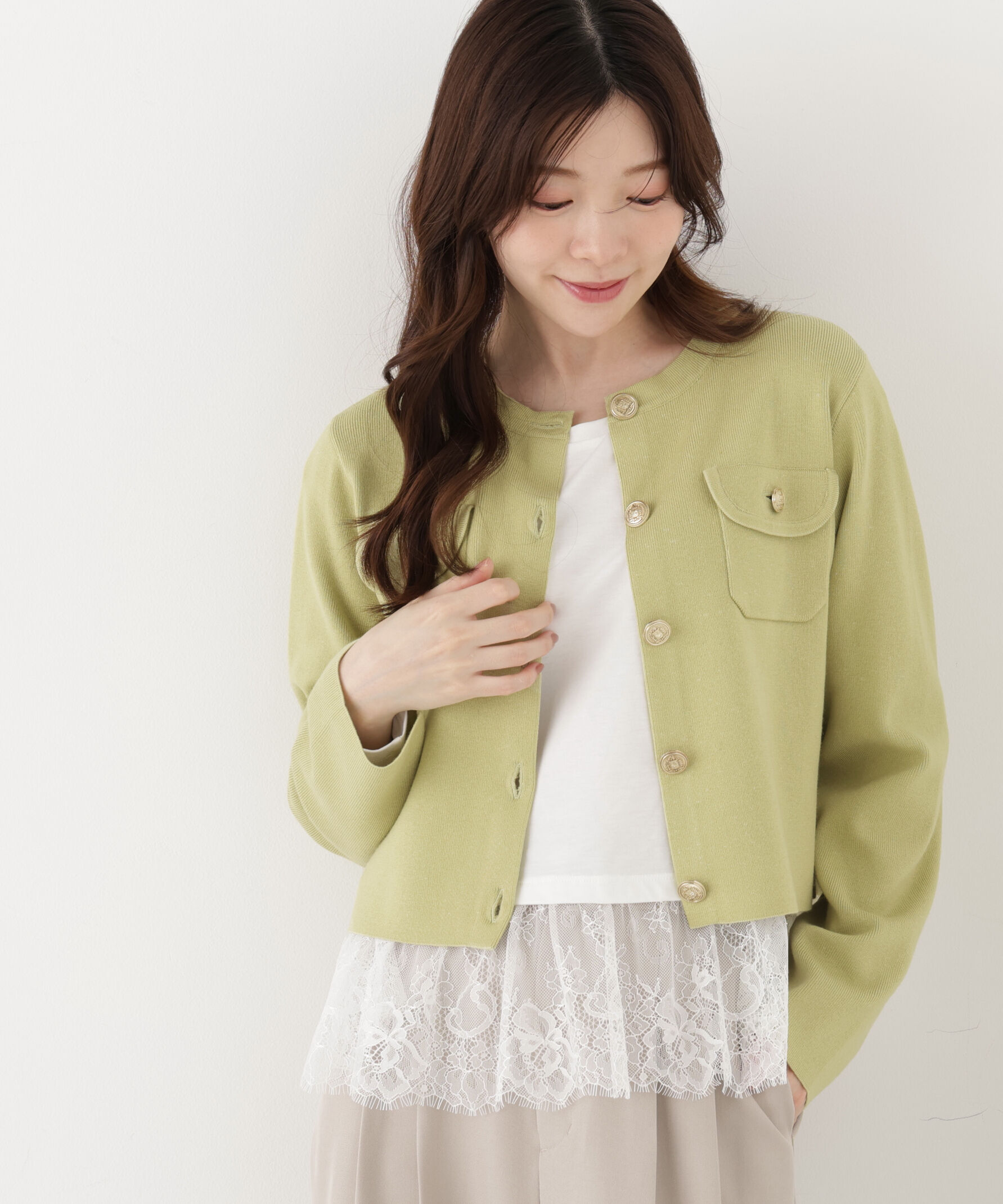 PROPORTION BODY DRESSING「シルク混カーディガン」|カーディガン|