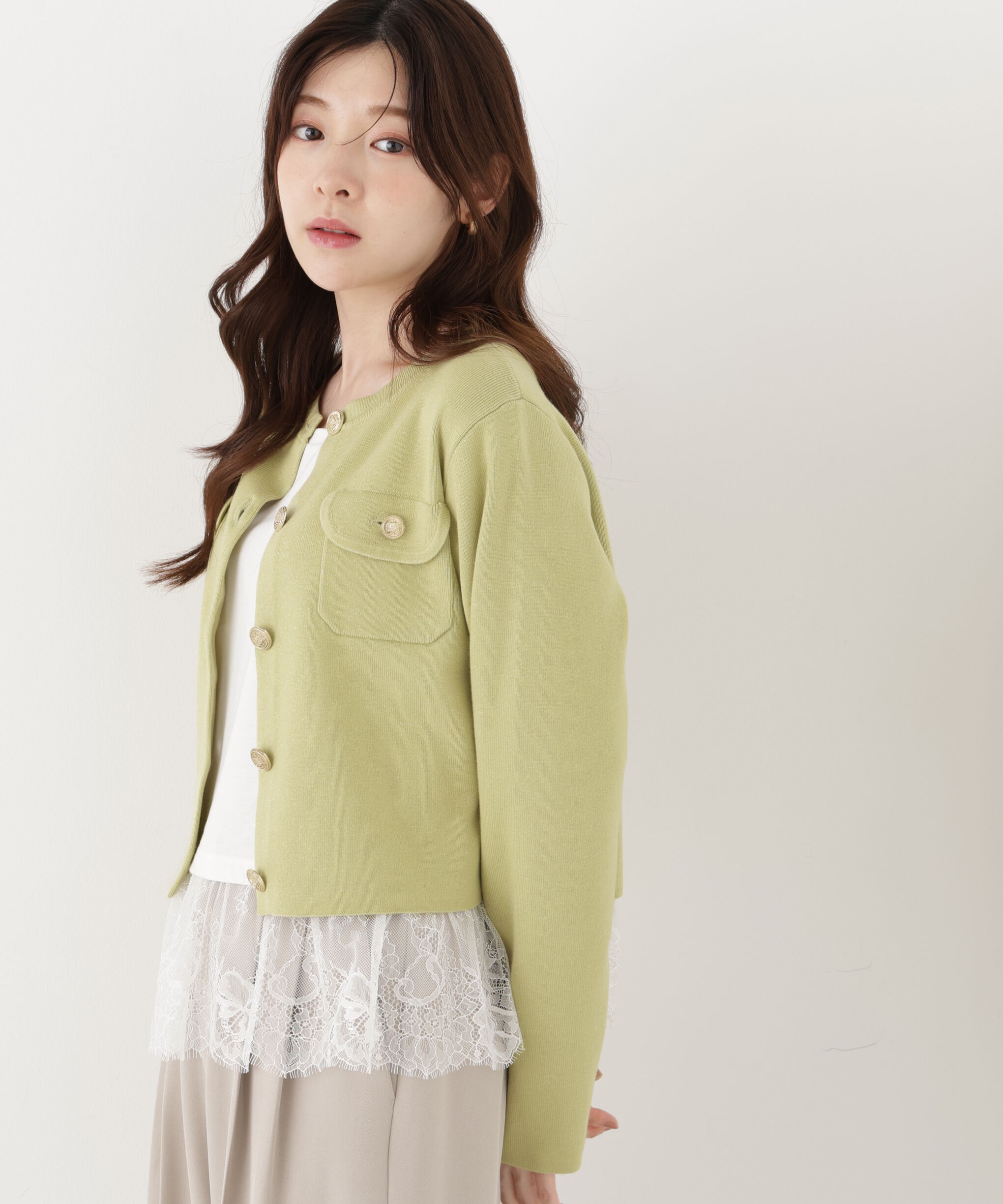 PROPORTION BODY DRESSING「シルク混カーディガン」|カーディガン|
