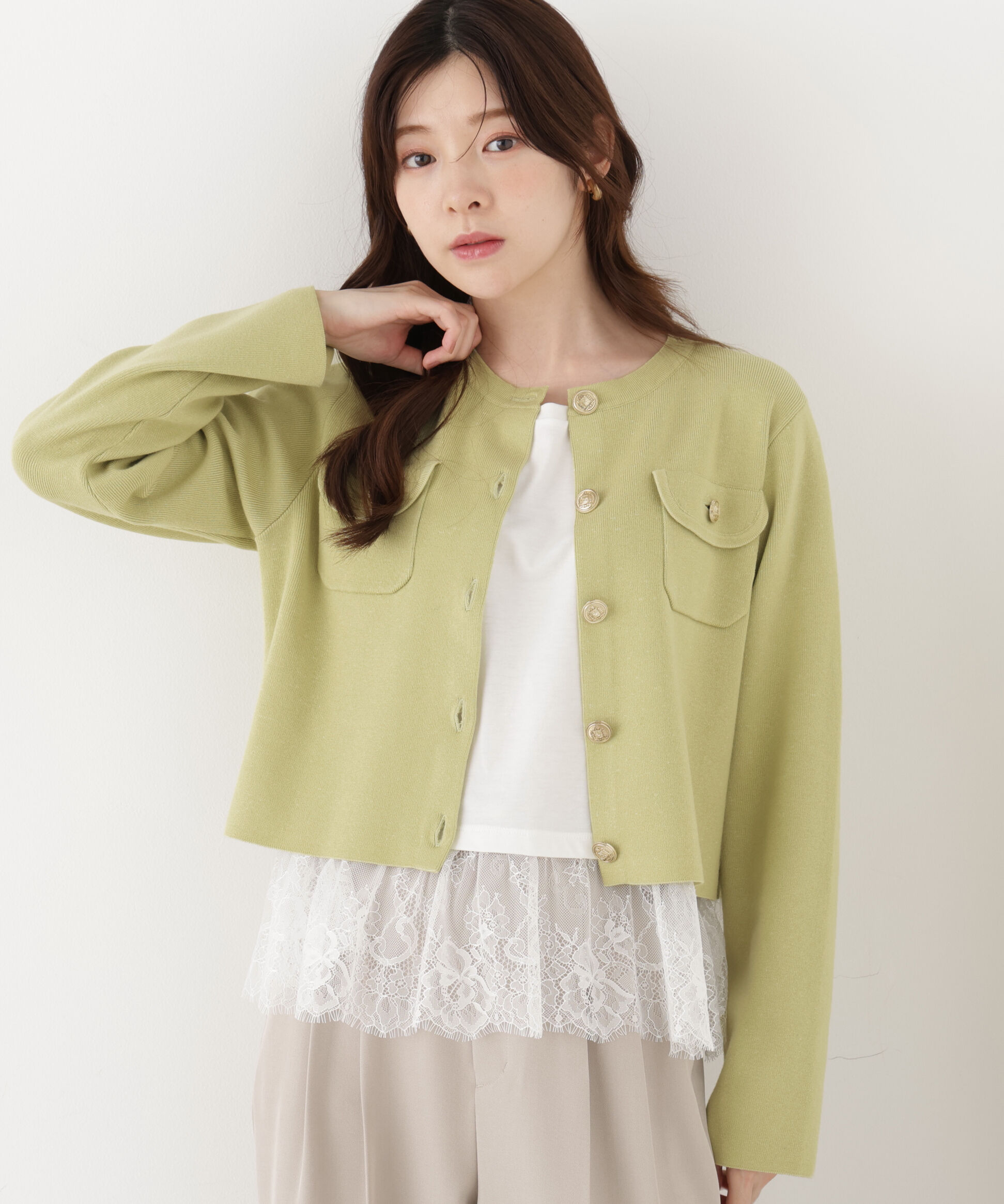 PROPORTION BODY DRESSING「シルク混カーディガン」|カーディガン|