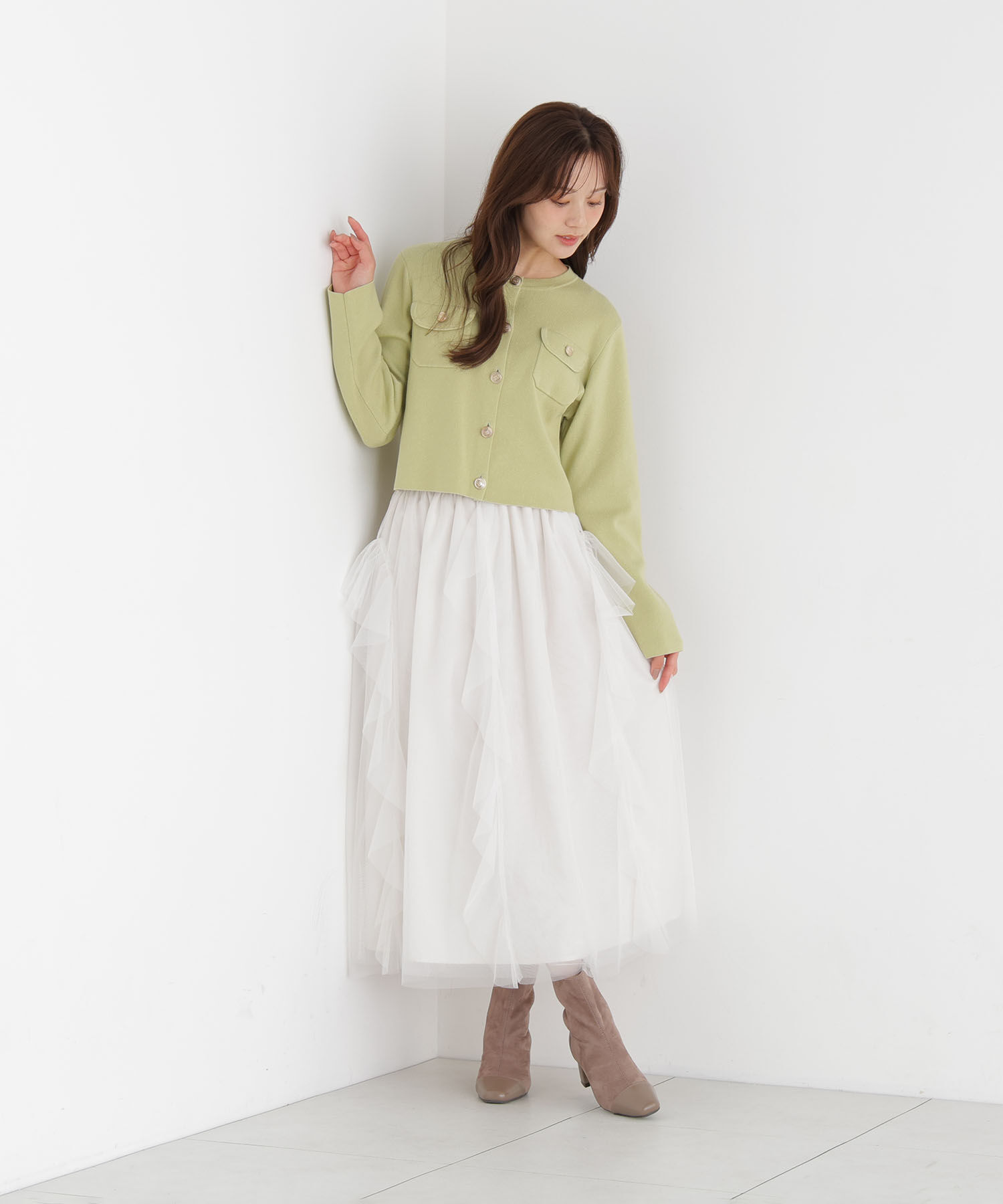 PROPORTION BODY DRESSING「シルク混カーディガン」|カーディガン|