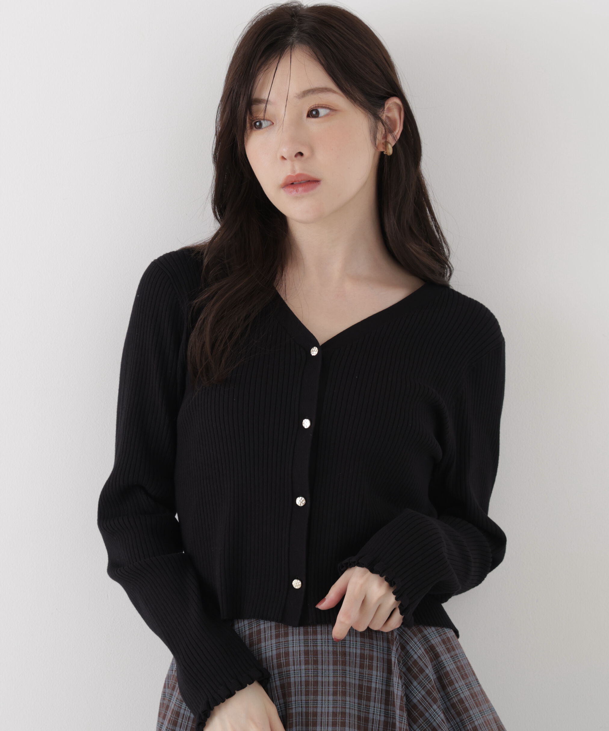 PROPORTION BODY DRESSING「ニュアンス釦ニットカーディガン」|カーディガン|