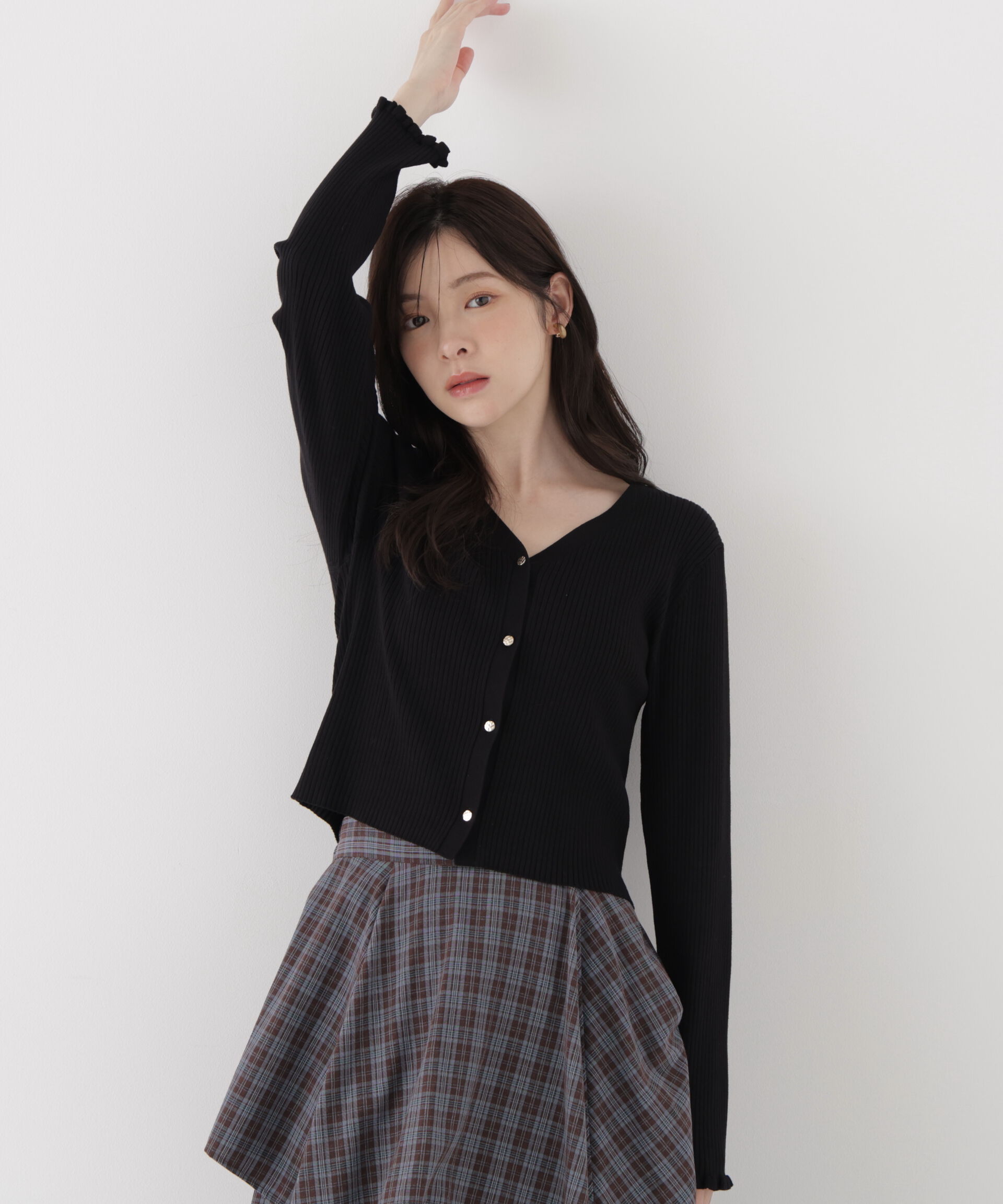 PROPORTION BODY DRESSING「ニュアンス釦ニットカーディガン」|カーディガン|