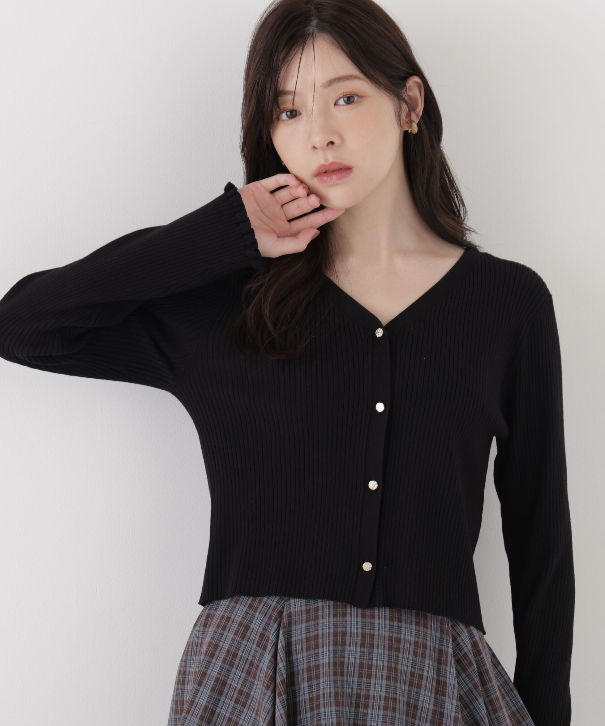 PROPORTION BODY DRESSING「ニュアンス釦ニットカーディガン」|カーディガン|