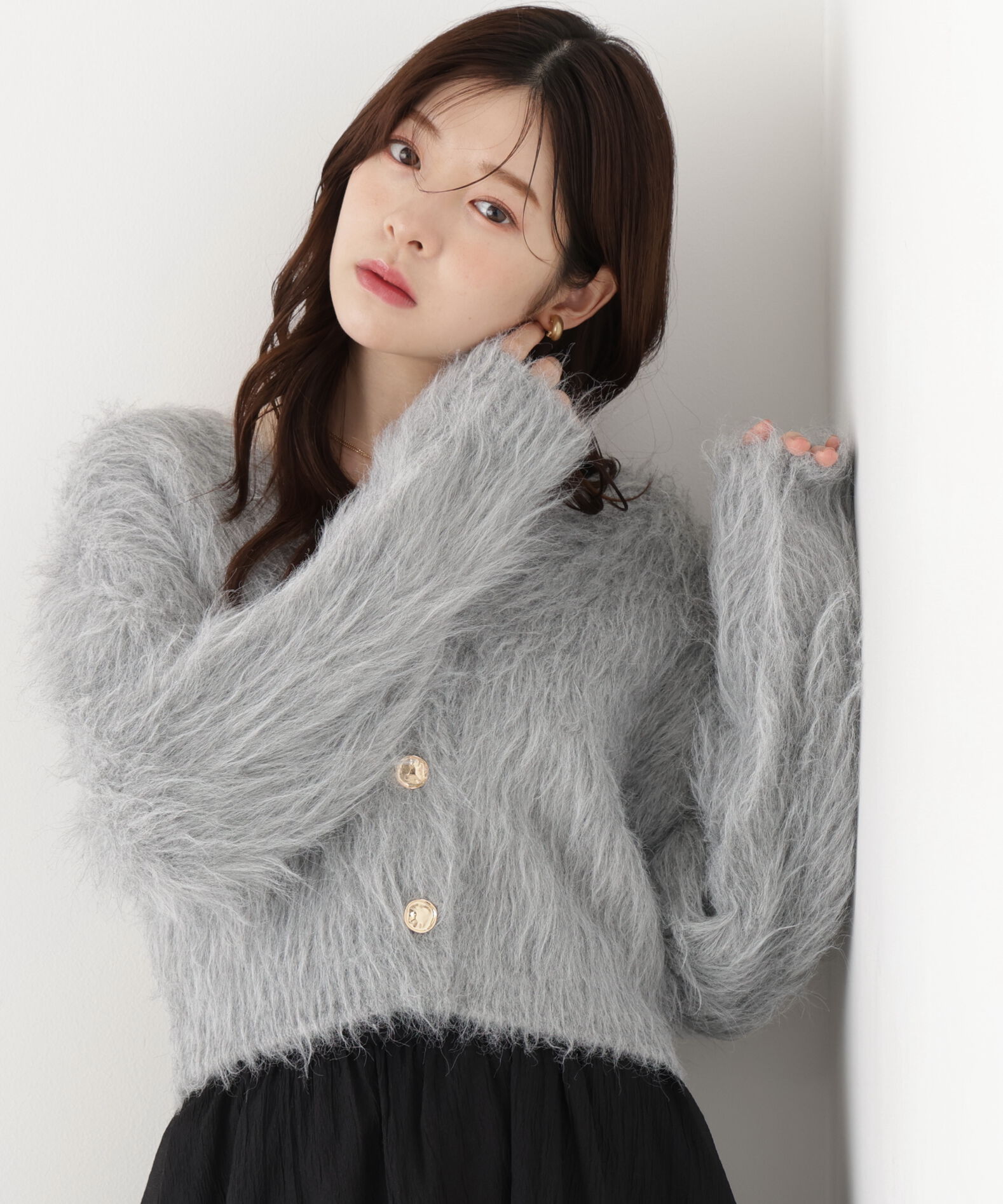 PROPORTION BODY DRESSING「シャギーショートカーディガン」|カーディガン|