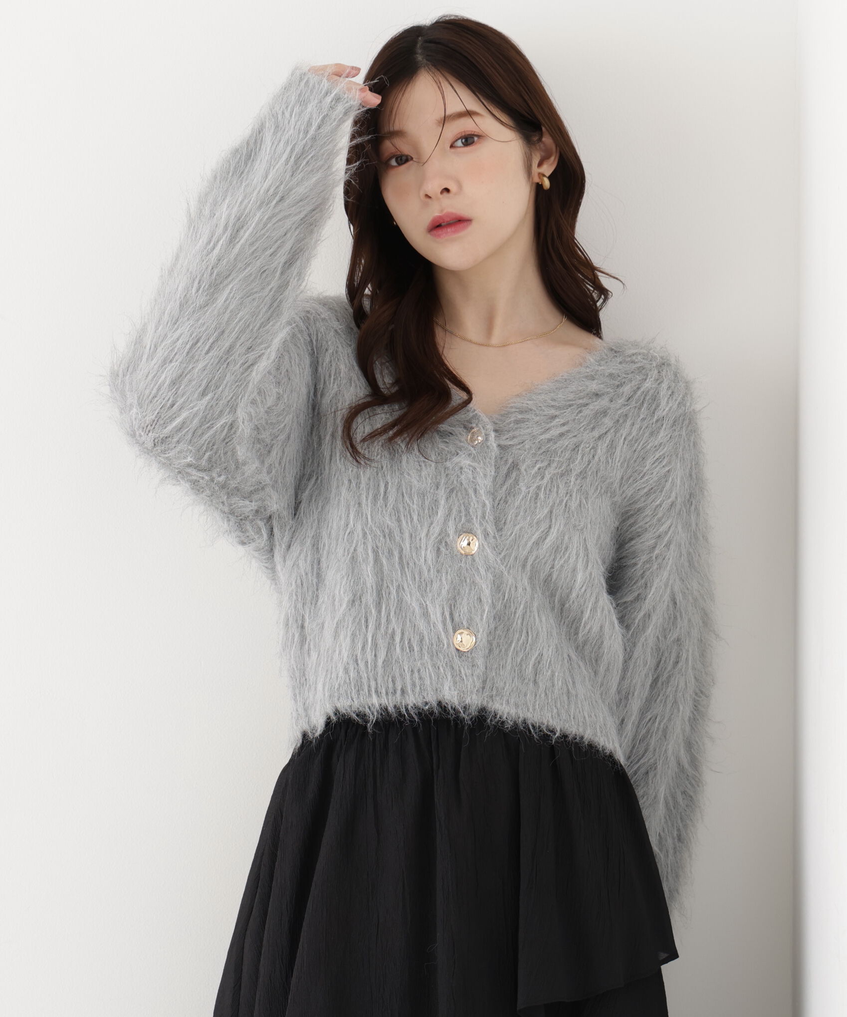 PROPORTION BODY DRESSING「シャギーショートカーディガン」|カーディガン|