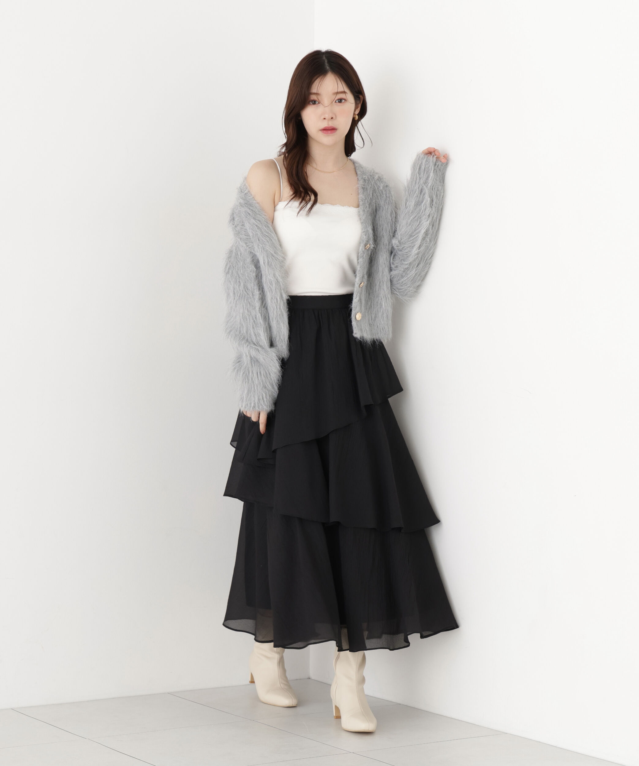 PROPORTION BODY DRESSING「シャギーショートカーディガン」|カーディガン|