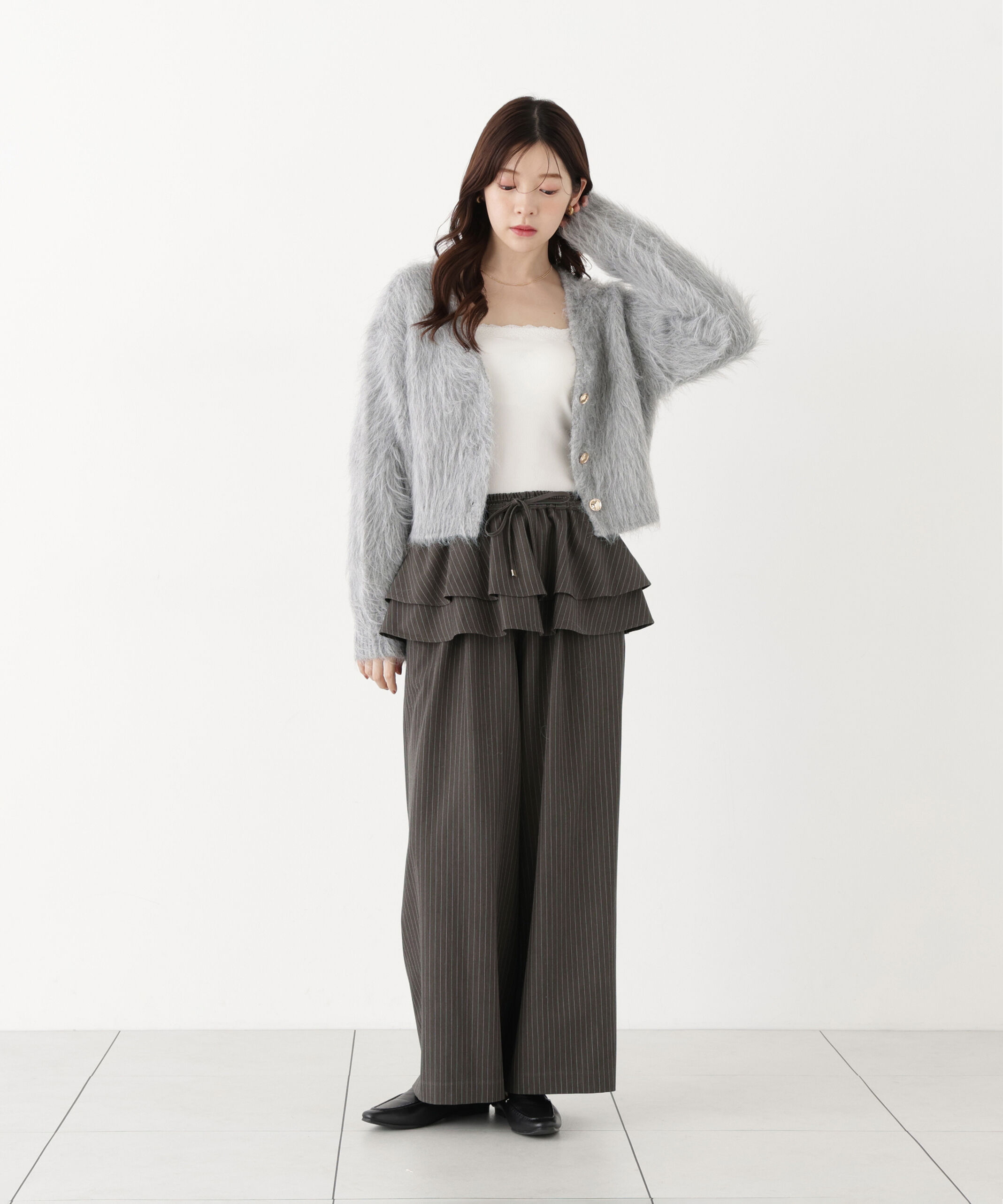 PROPORTION BODY DRESSING「シャギーショートカーディガン」|カーディガン|