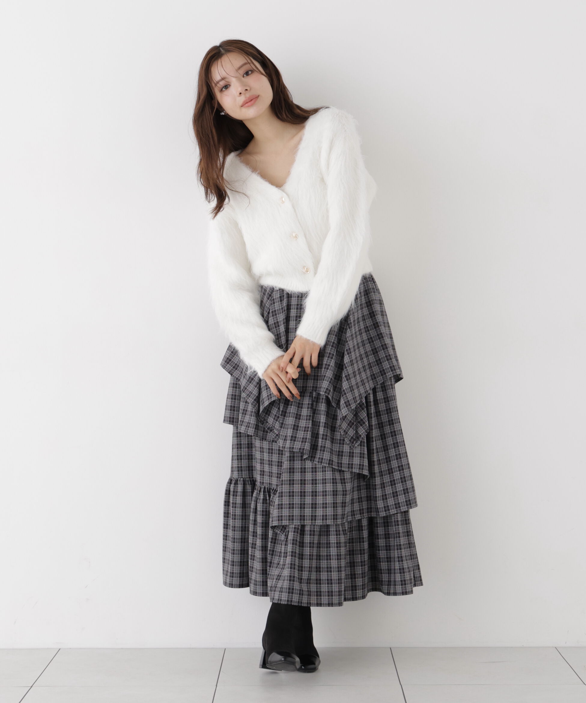 PROPORTION BODY DRESSING「シャギーショートカーディガン」|カーディガン|