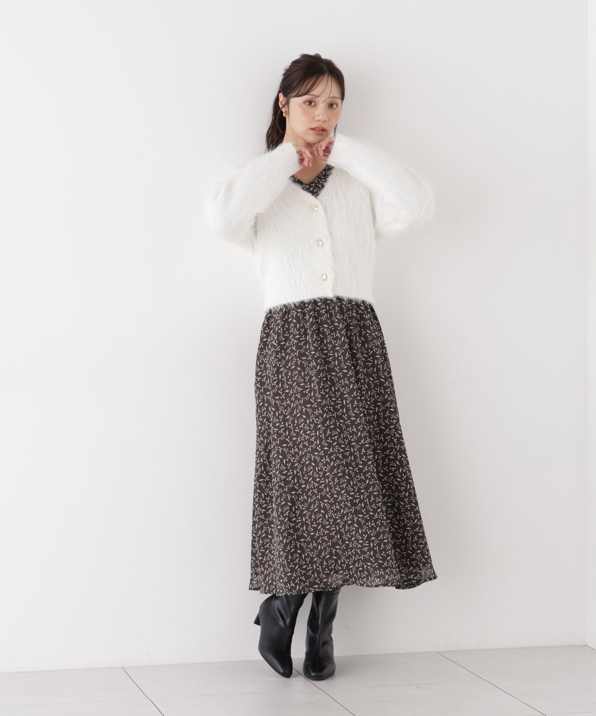 PROPORTION BODY DRESSING「シャギーショートカーディガン」|カーディガン|