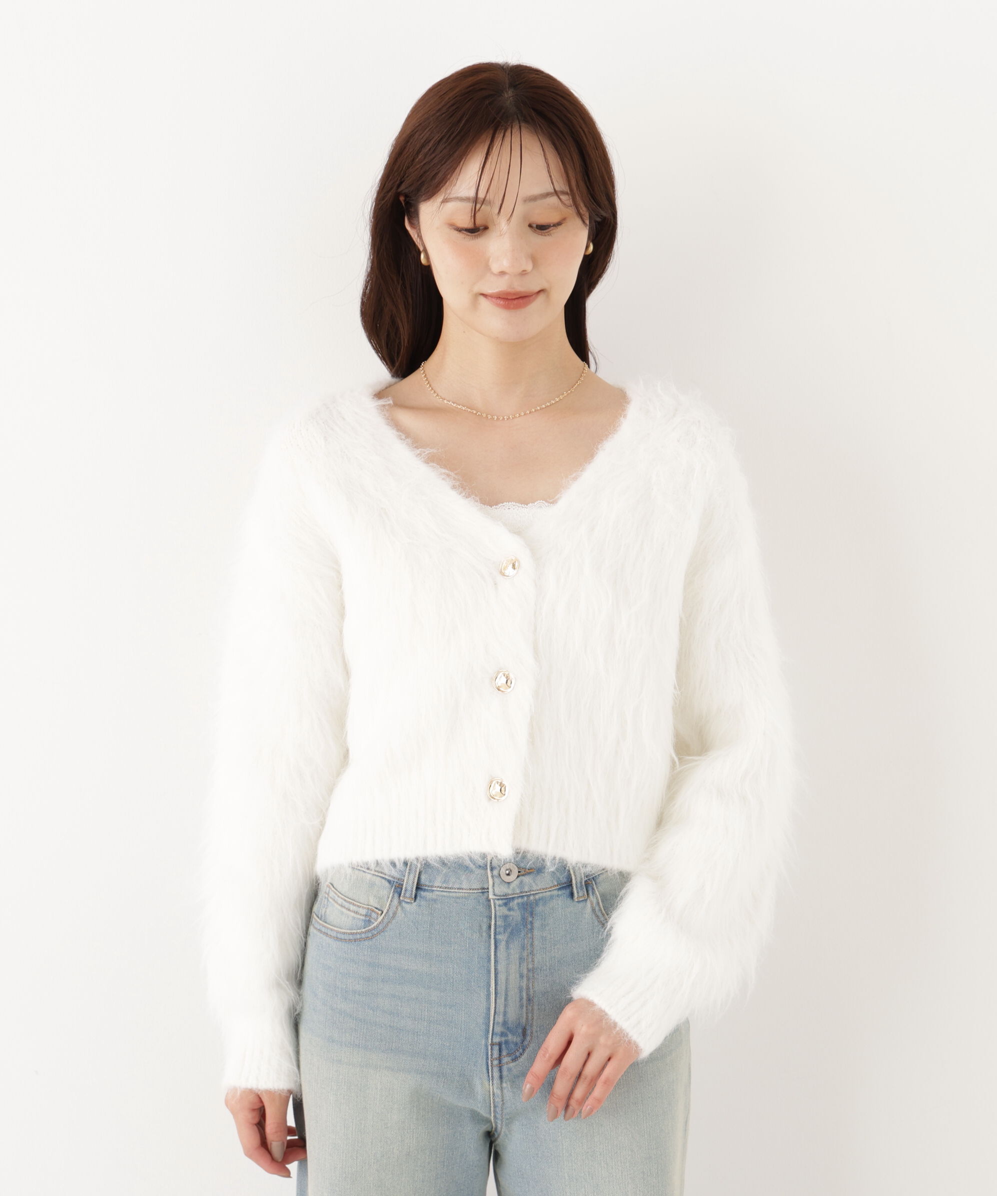 PROPORTION BODY DRESSING「シャギーショートカーディガン」|カーディガン|