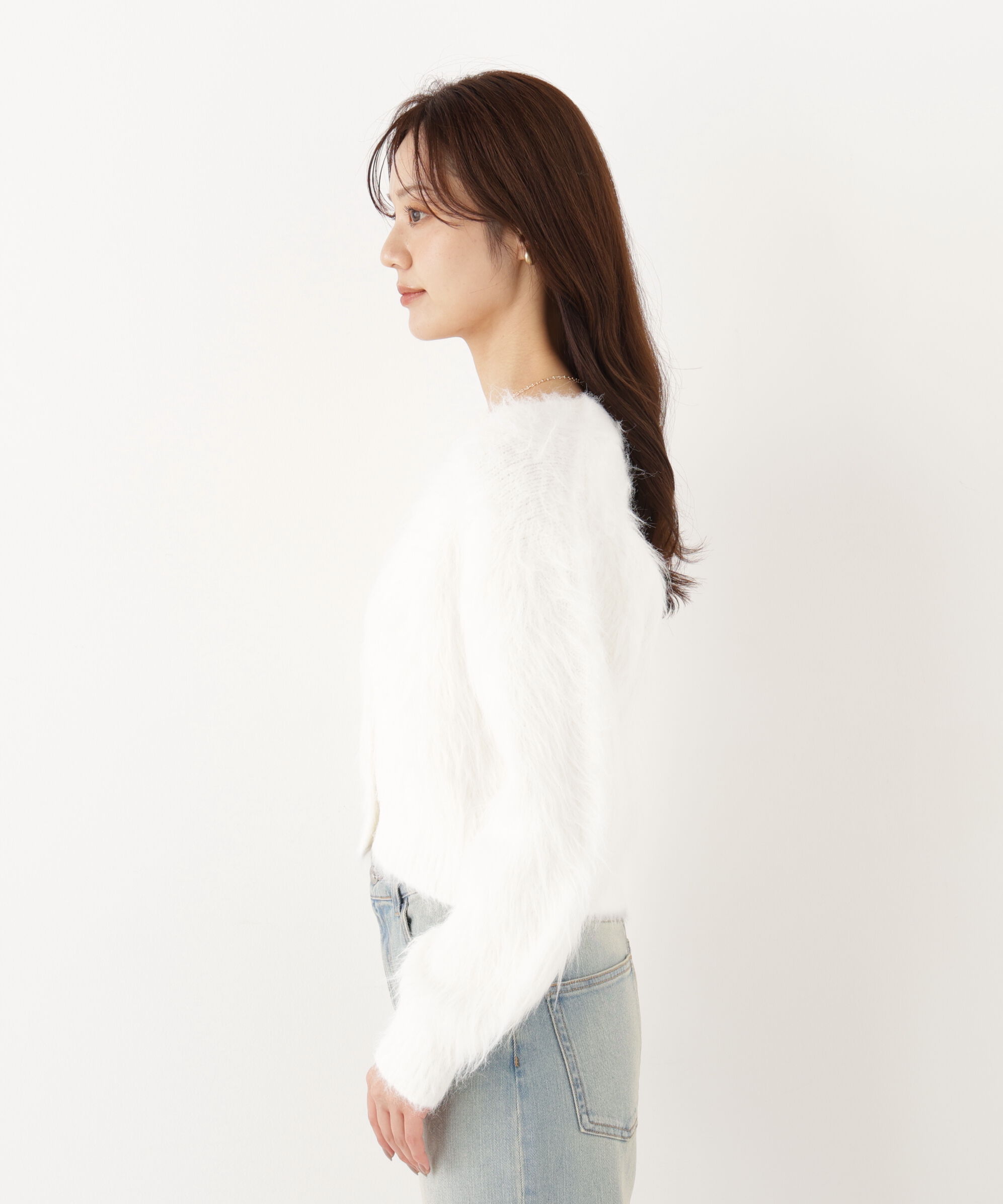 PROPORTION BODY DRESSING「シャギーショートカーディガン」|カーディガン|