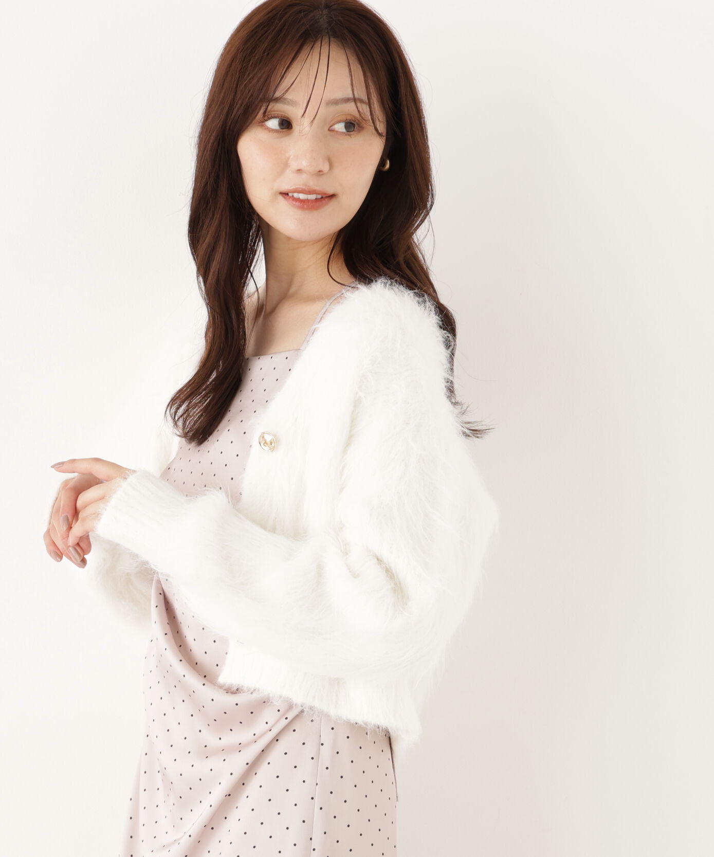 PROPORTION BODY DRESSING「シャギーショートカーディガン」|カーディガン|