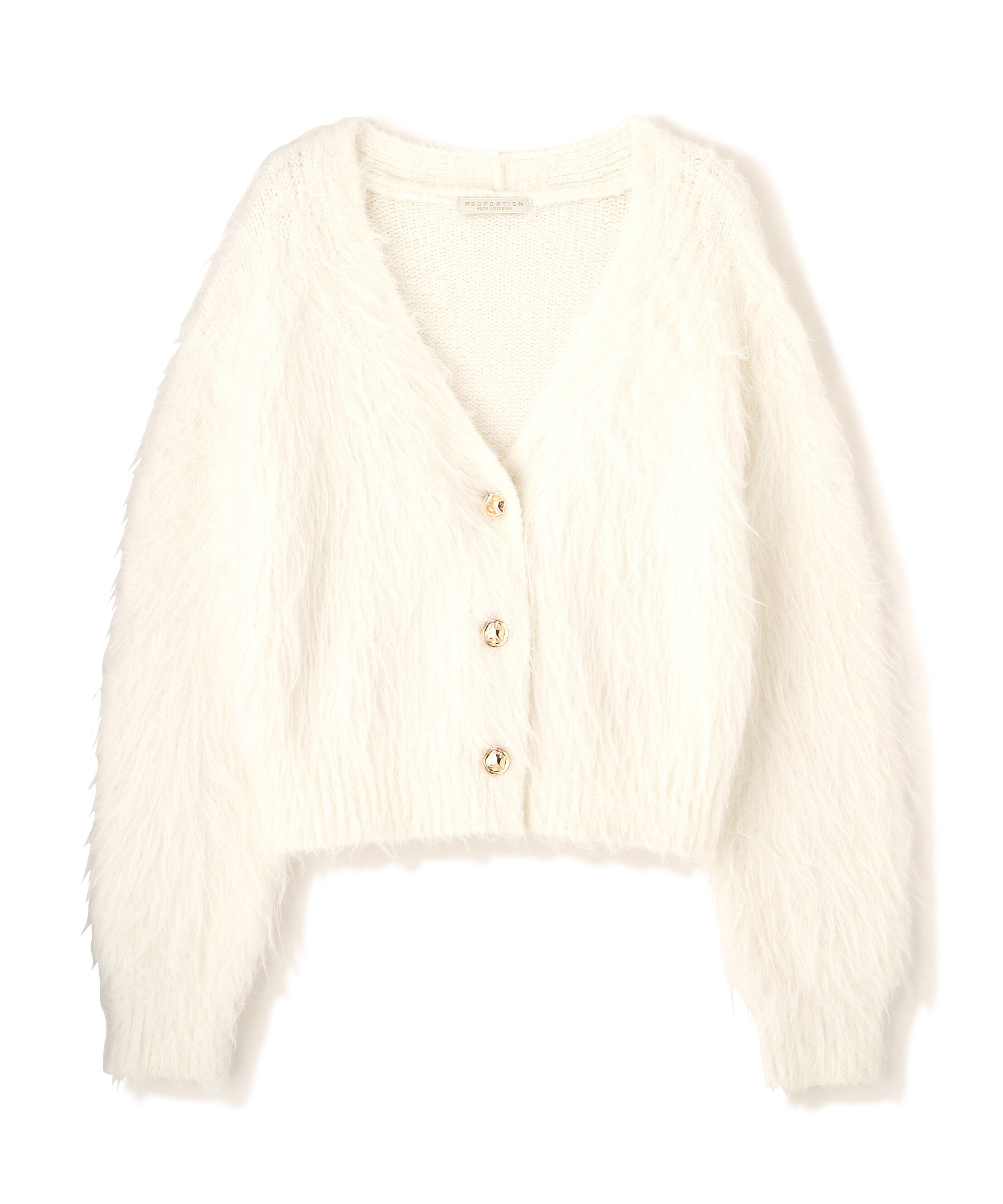 PROPORTION BODY DRESSING「シャギーショートカーディガン」|カーディガン|