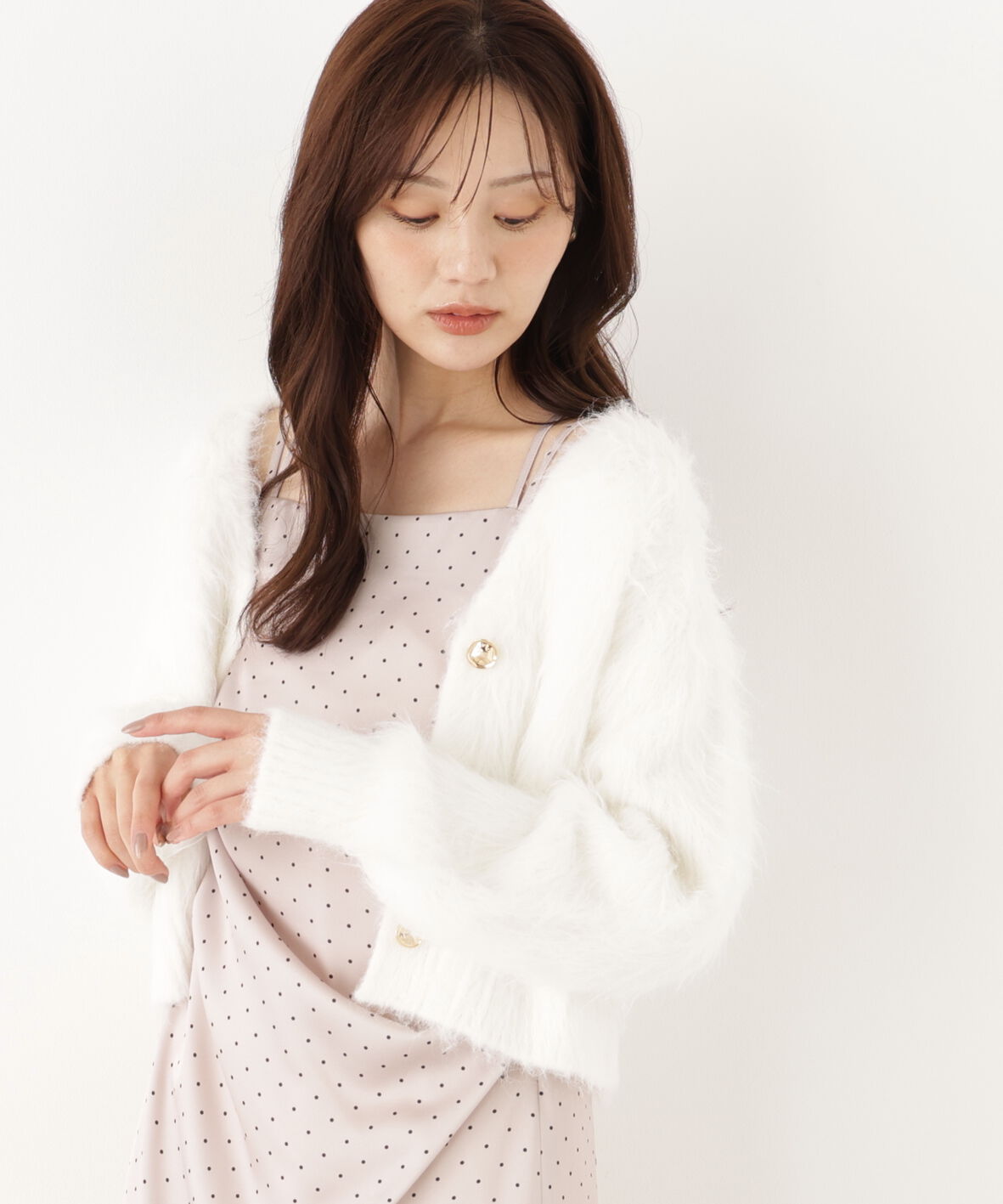 PROPORTION BODY DRESSING「シャギーショートカーディガン」|カーディガン|