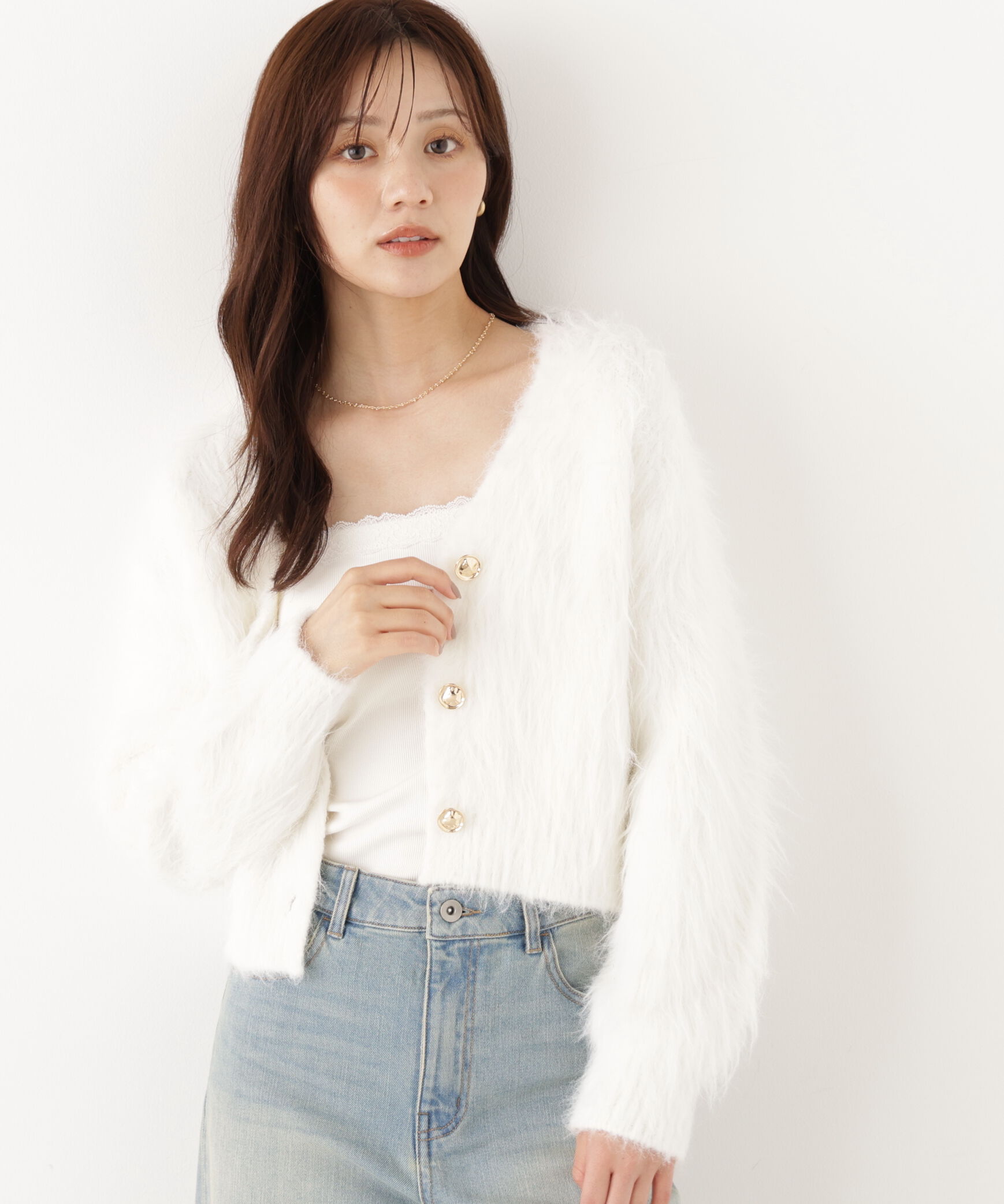 PROPORTION BODY DRESSING「シャギーショートカーディガン」|カーディガン|