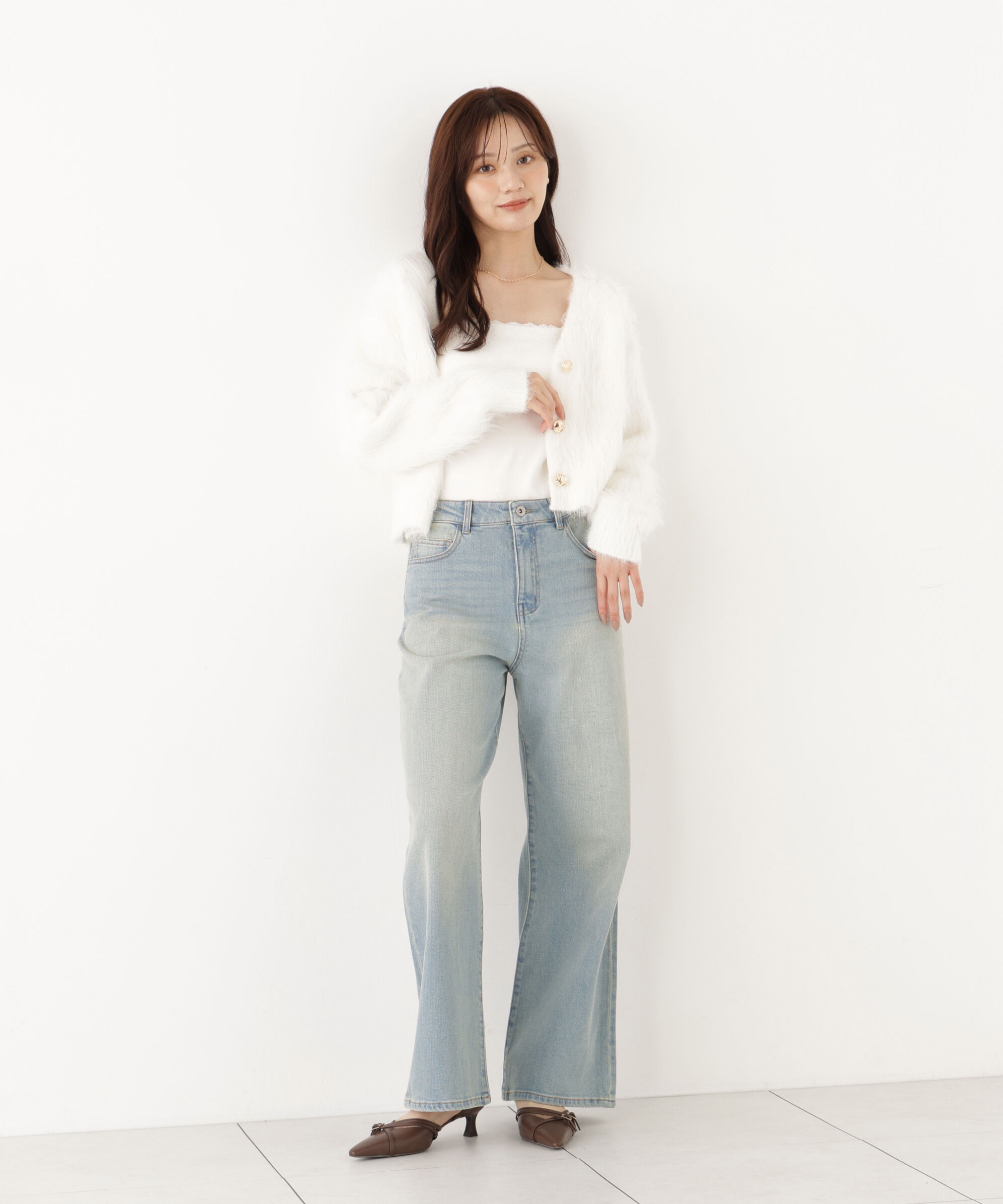 PROPORTION BODY DRESSING「シャギーショートカーディガン」|カーディガン|