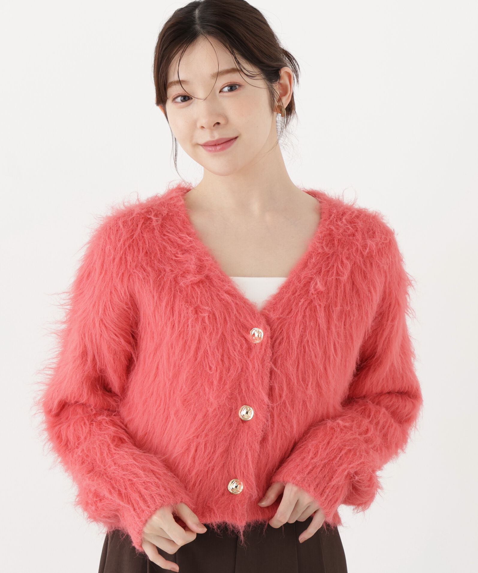 PROPORTION BODY DRESSING「シャギーショートカーディガン」|カーディガン|