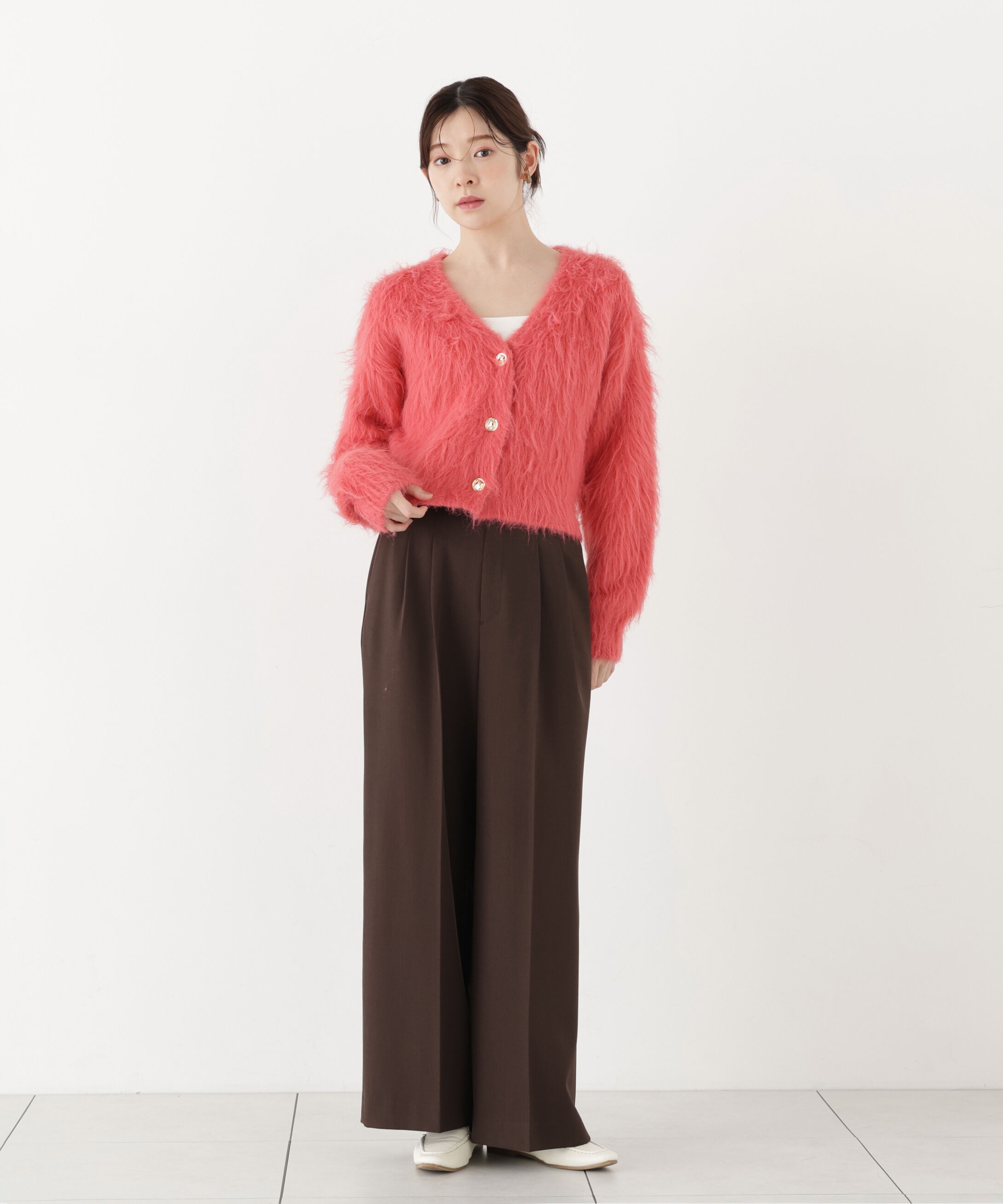 PROPORTION BODY DRESSING「シャギーショートカーディガン」|カーディガン|