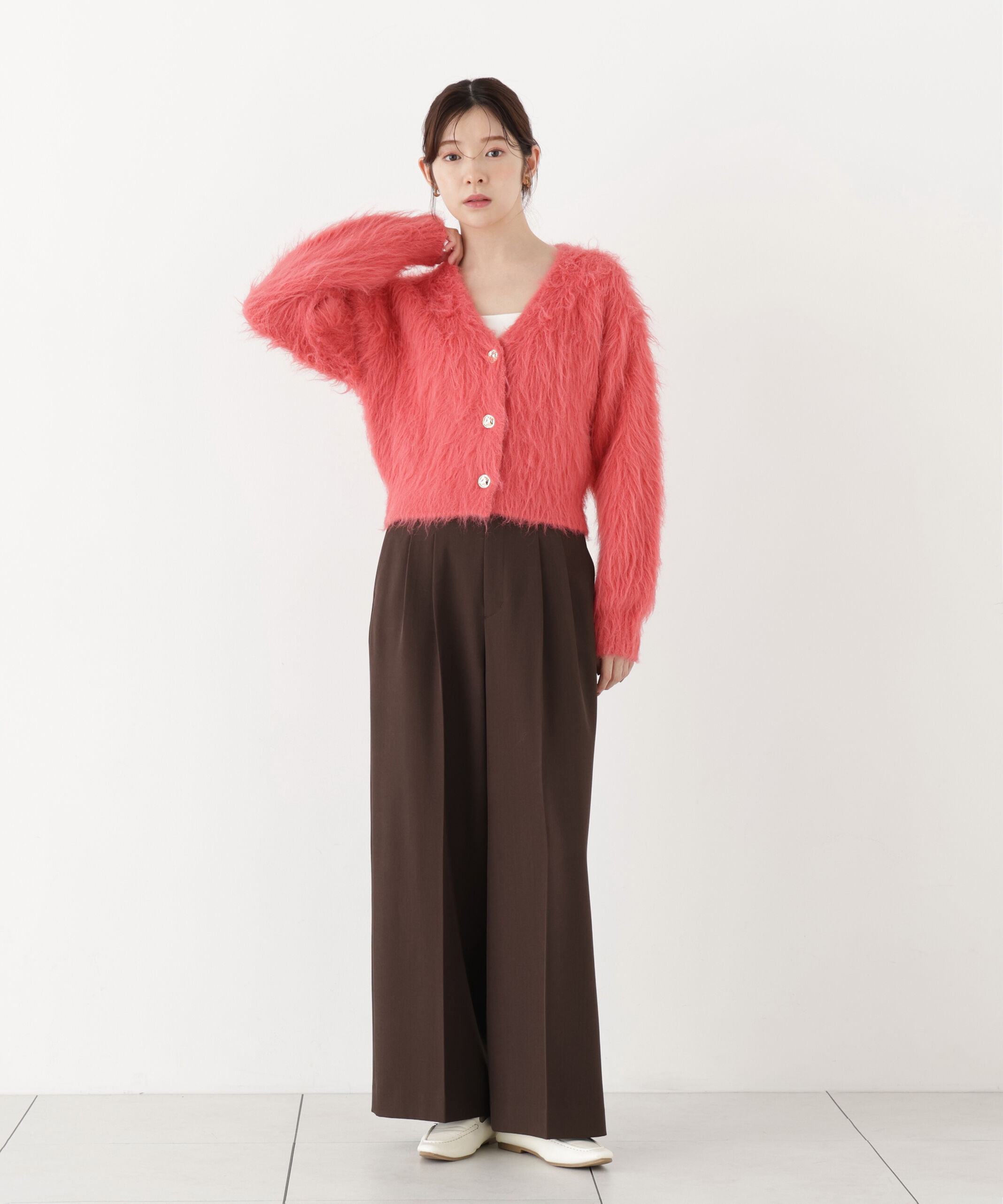 PROPORTION BODY DRESSING「シャギーショートカーディガン」|カーディガン|