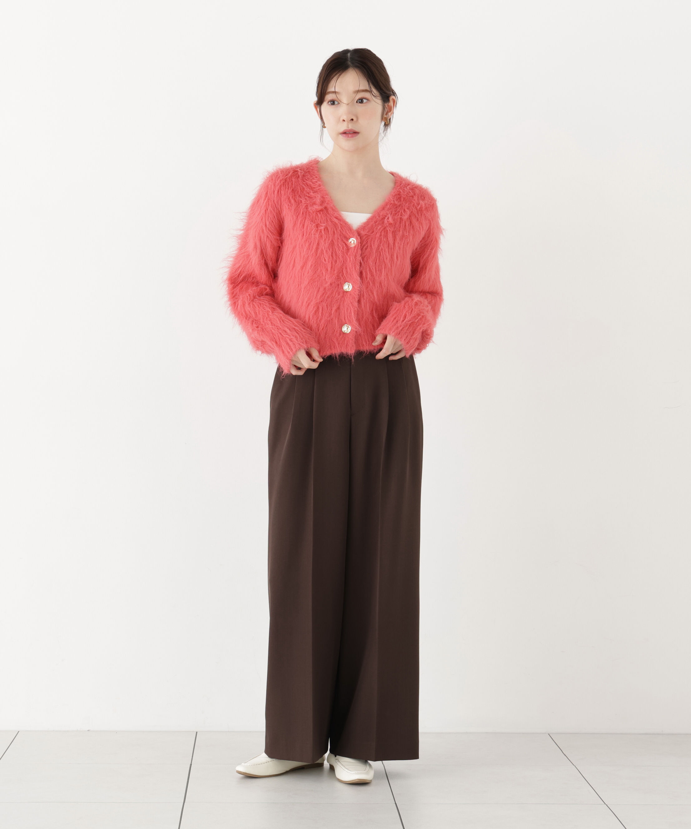 PROPORTION BODY DRESSING「シャギーショートカーディガン」|カーディガン|