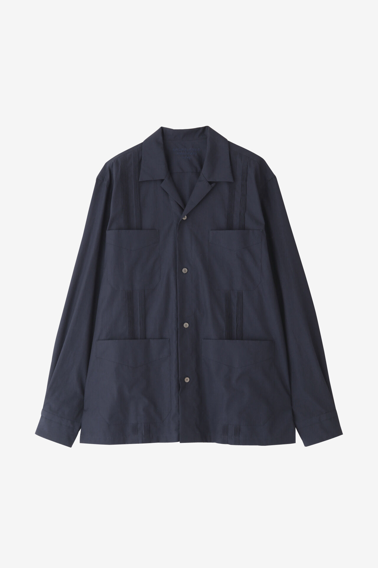 YLEVE 「BOURRIENNE &times; YLEVE / COTTON TYPEWRITER CUBAN SH / WA」|シャツ・ブラウス|ネイビー